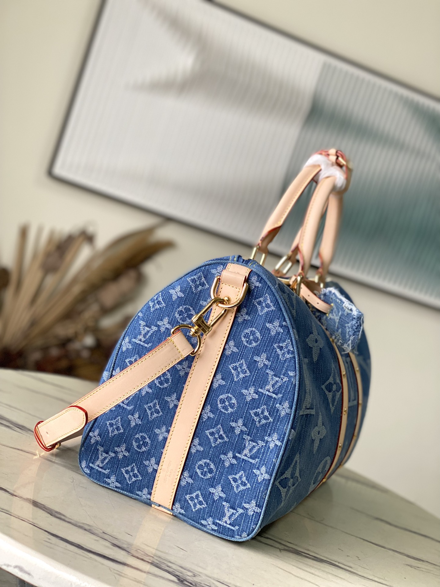 L0vis Vvtt0n Keepall Bandouliere 45 Blue 17.7in/45cm M24315