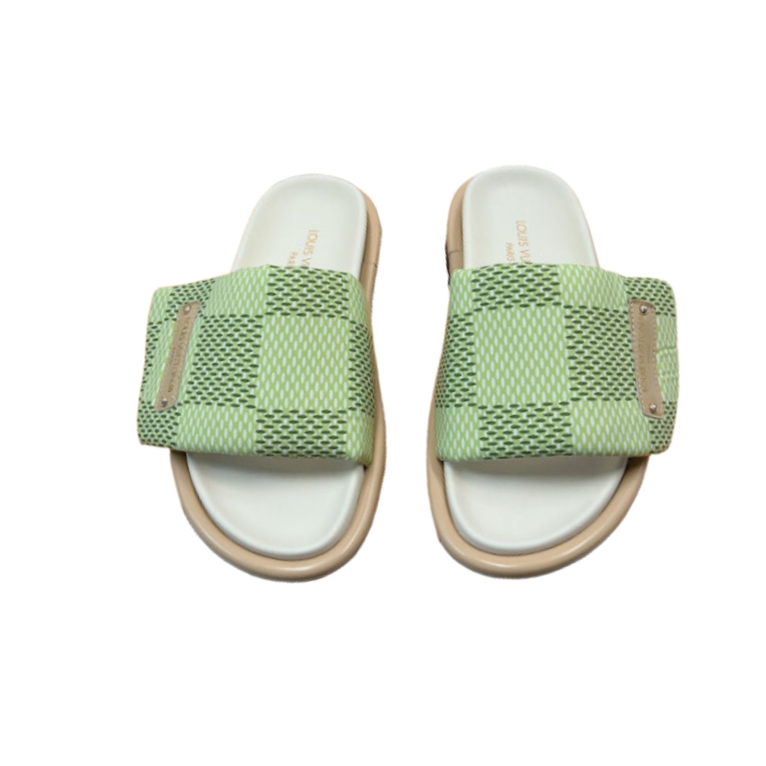 L0vis Vvtt0n Pool Pillow Flat Comfort Mule Beige For Men