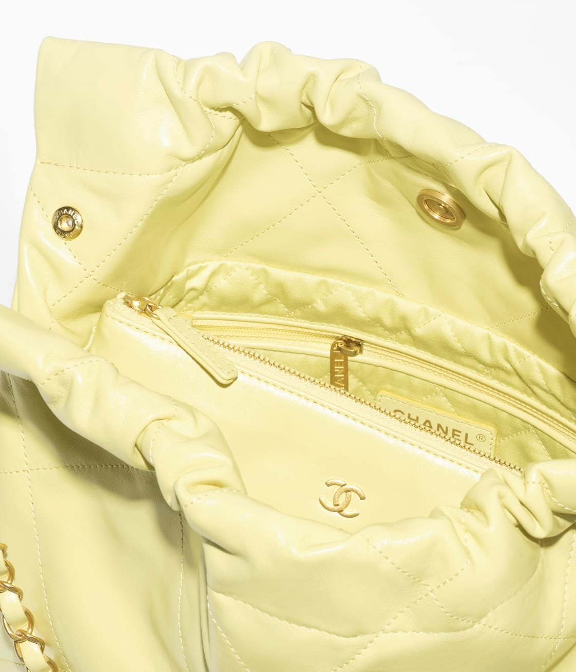 [True-to-ORIGINAL] Ch**el 22 Small Bag Yellow For Women AS3260 B08037 NS835- 14.4 Inches/ 37 Cm