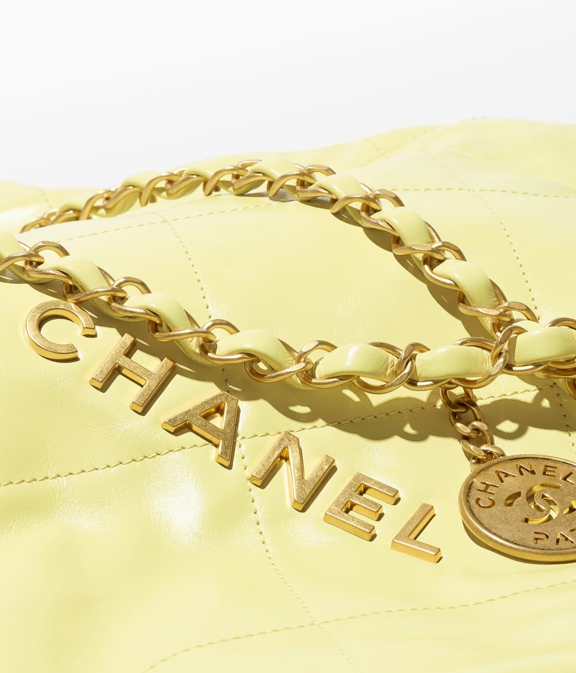 [True-to-ORIGINAL] Ch**el 22 Small Bag Yellow For Women AS3260 B08037 NS835- 14.4 Inches/ 37 Cm