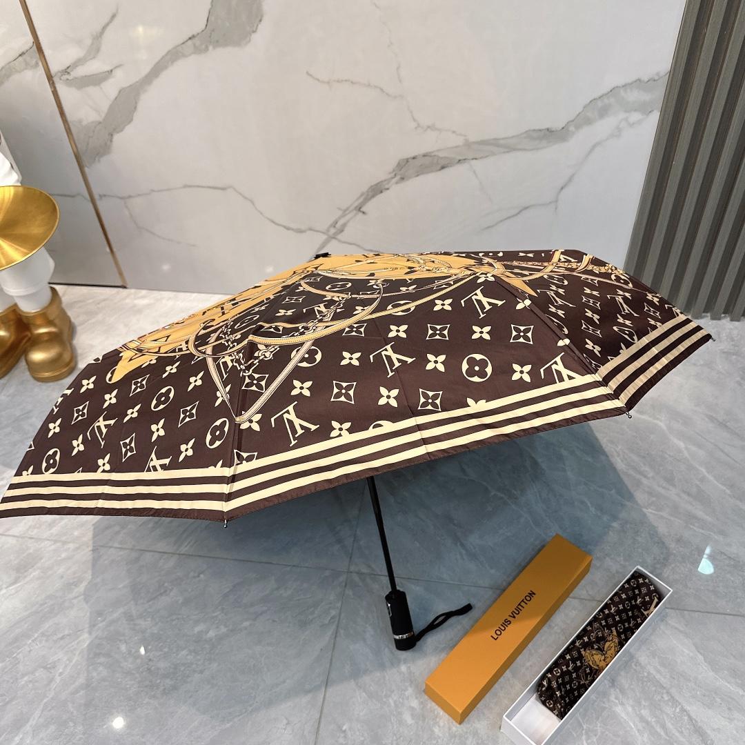 L0vis Vvtt0n Automatic Folding Umbrella Black