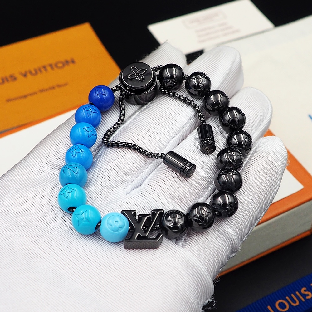 L0vis Vvtt0n Beads Bracelet Blue/Black For Women