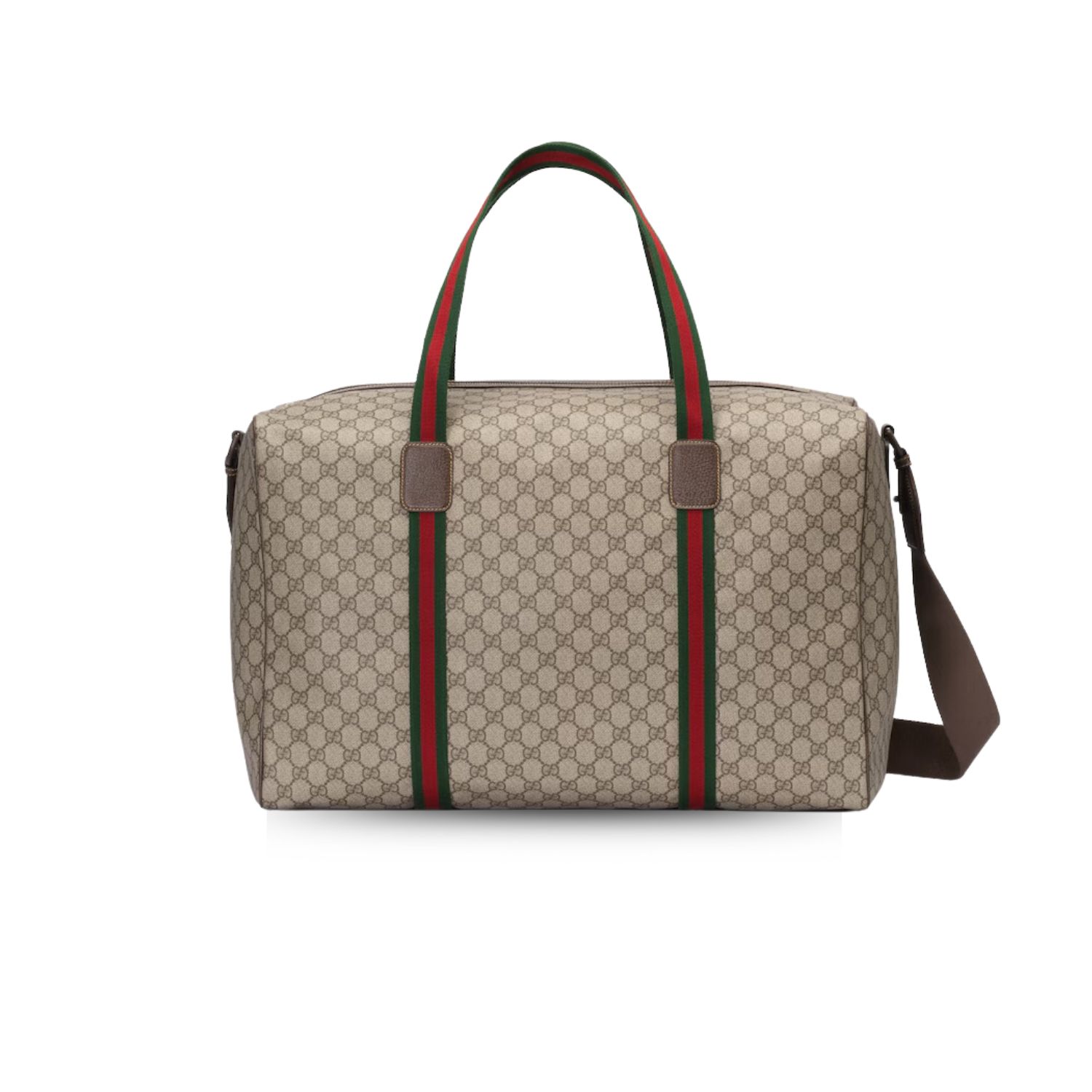 Gvc*1 Large Duffle Bag With Web Beige 20.5 In/ 52 Cm 760152 FACK7 9768