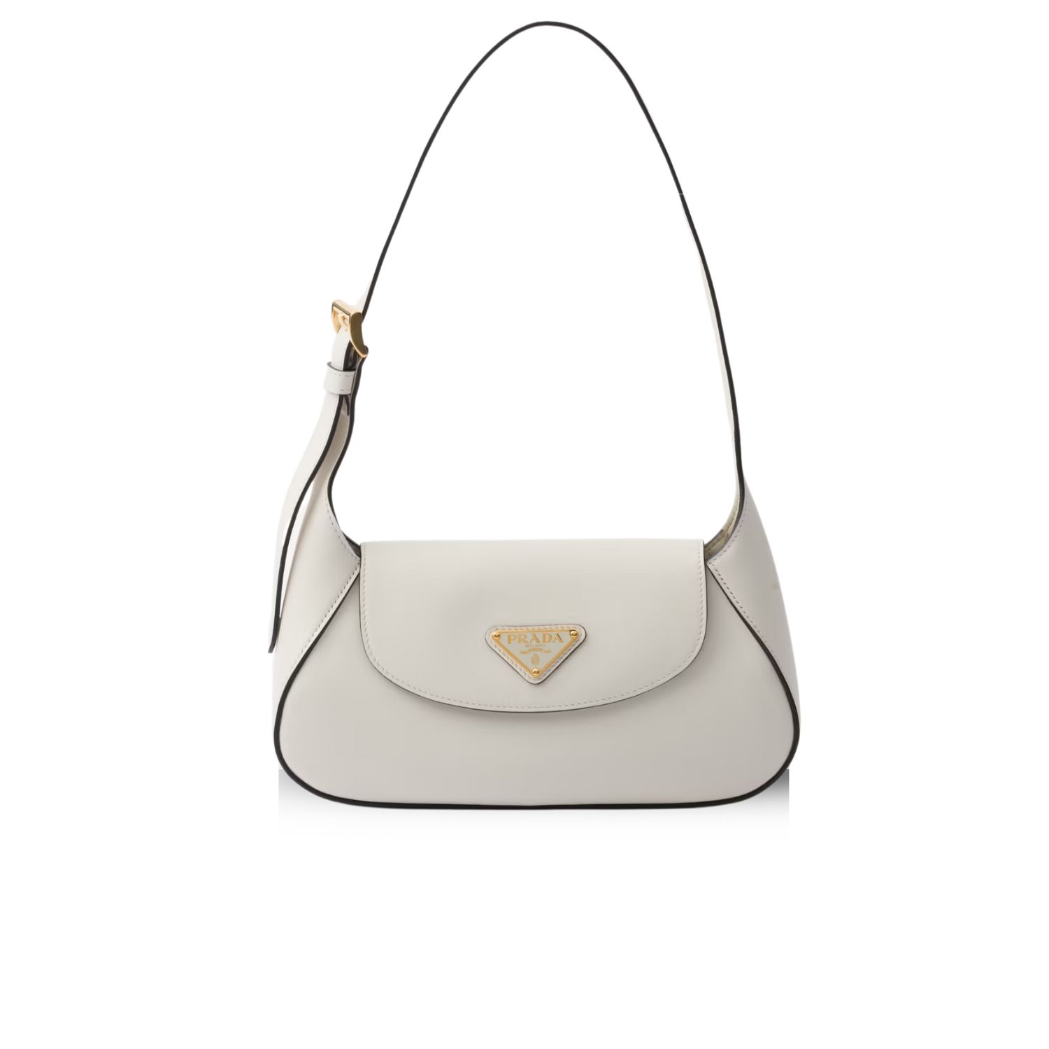 Pra*a Small Shoulder Bag White For Women 9,8in/25cm