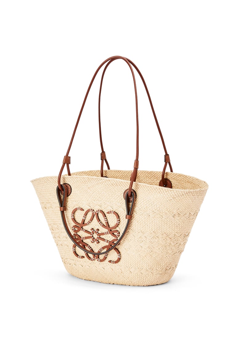 L0ew* Medium Anagram Basket Bag Beige For Women 18.1 Inches/ 46 Cm A223T43X02