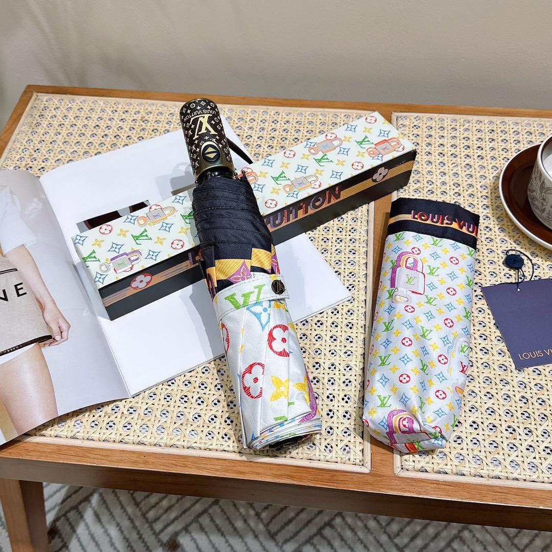 L0vis Vvtt0n Monogram Printed Umbrella White