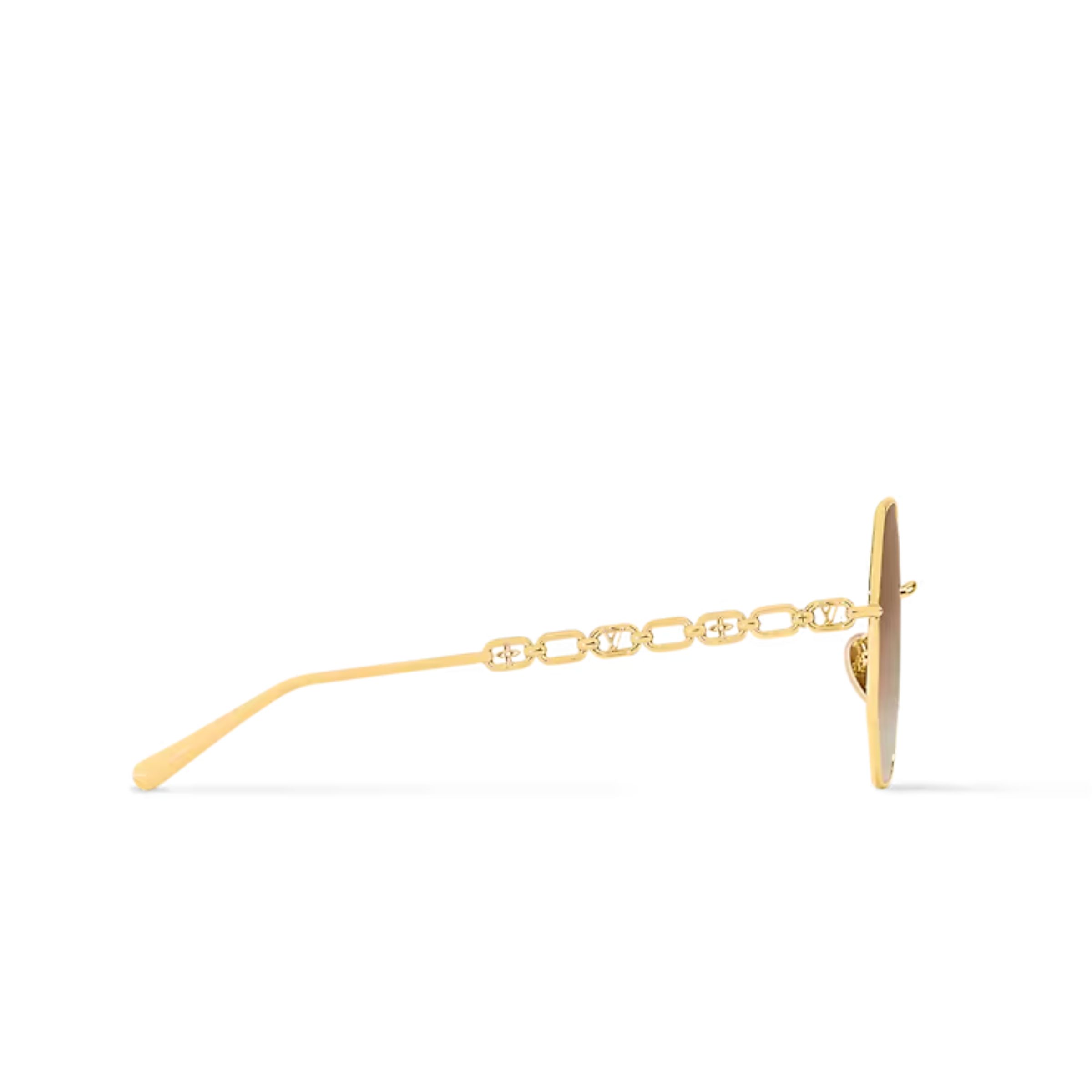 L0vis Vvtt0n My LV Chain Round Sunglasses Gold For Women Z1650W