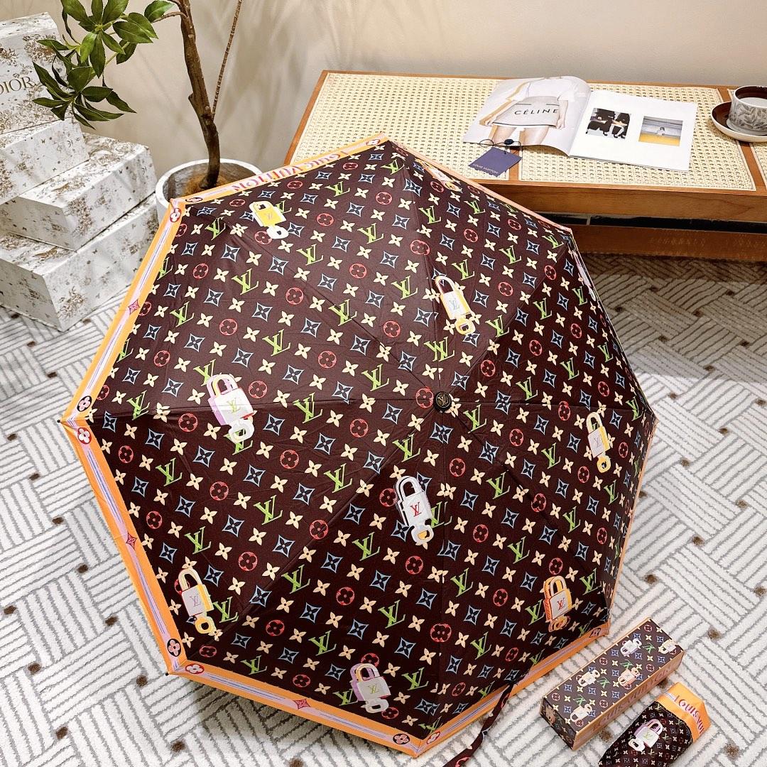 L0vis Vvtt0n Opening Folding Monogram Umbrella Brown