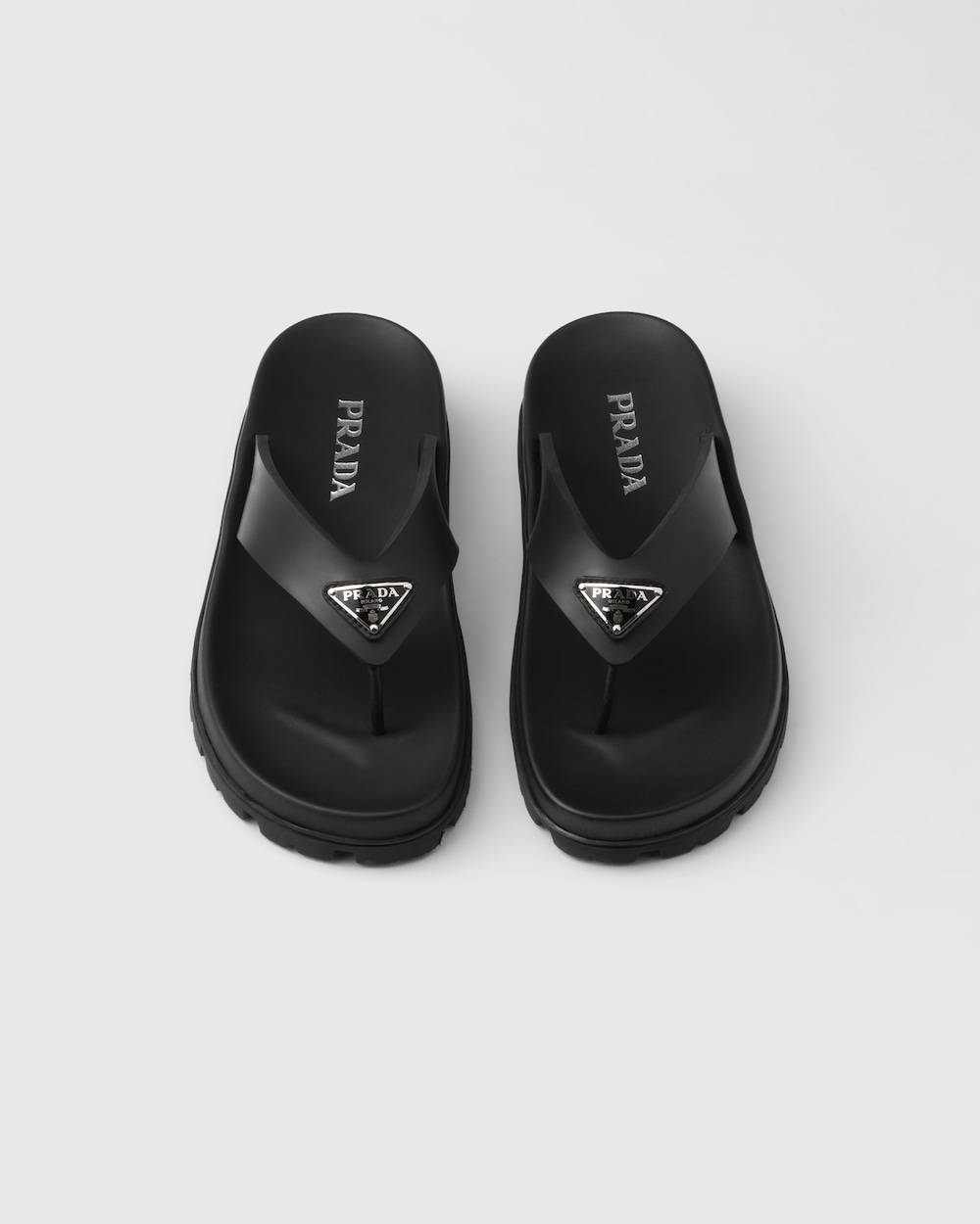 Pra*a Rubber Thong Sandals Black For Women 1Y420N_3LKK_F0002_F_020
