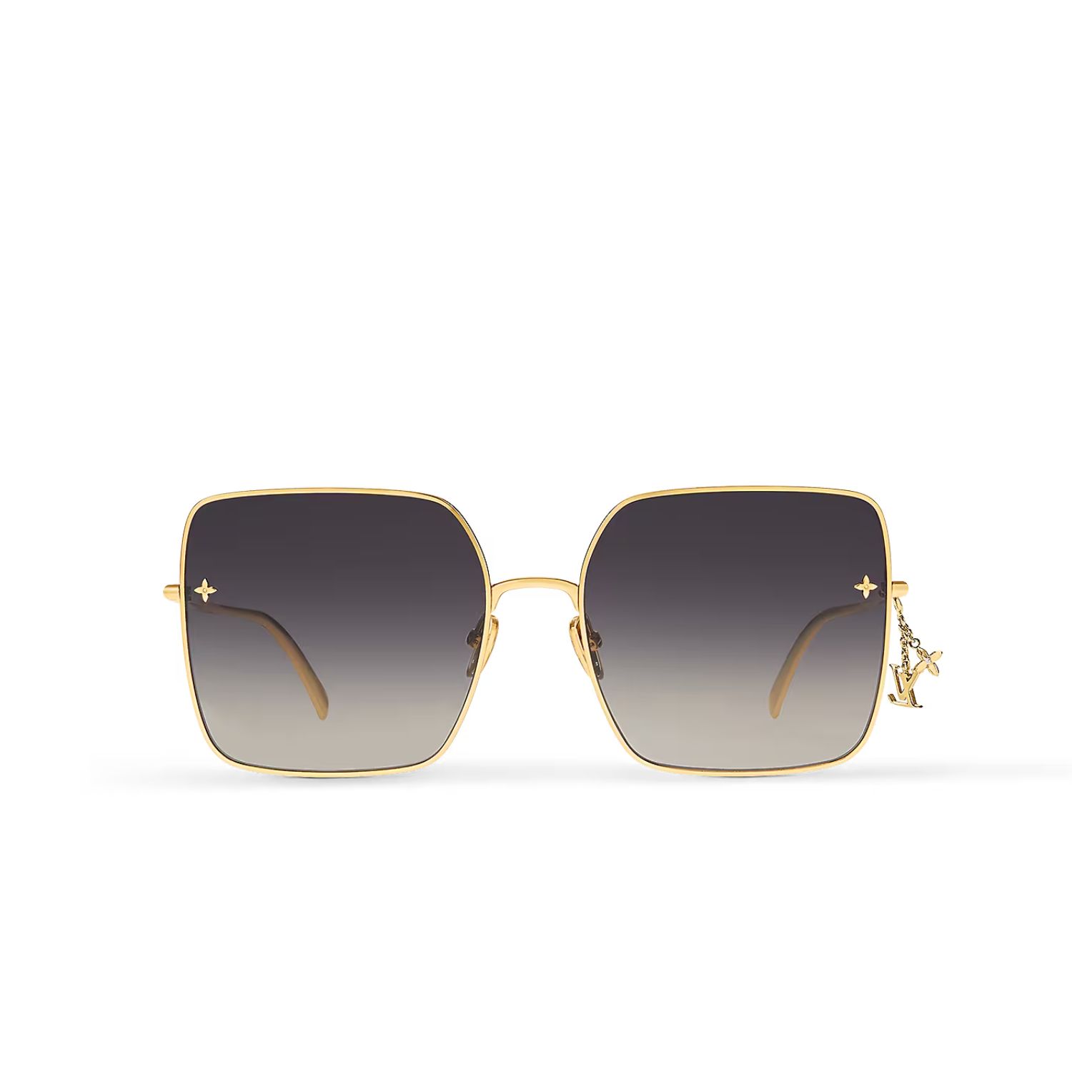 L0vis Vvtt0n Charm Square Sunglasses Gold For Women Z1718U