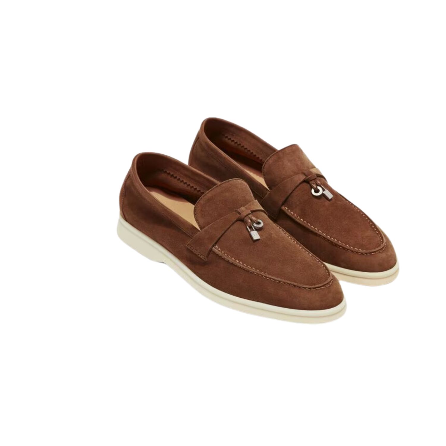 L0r0 P1ana Summer Charms Walk Loafers Saddle Brown For Women – FAE5444 E424