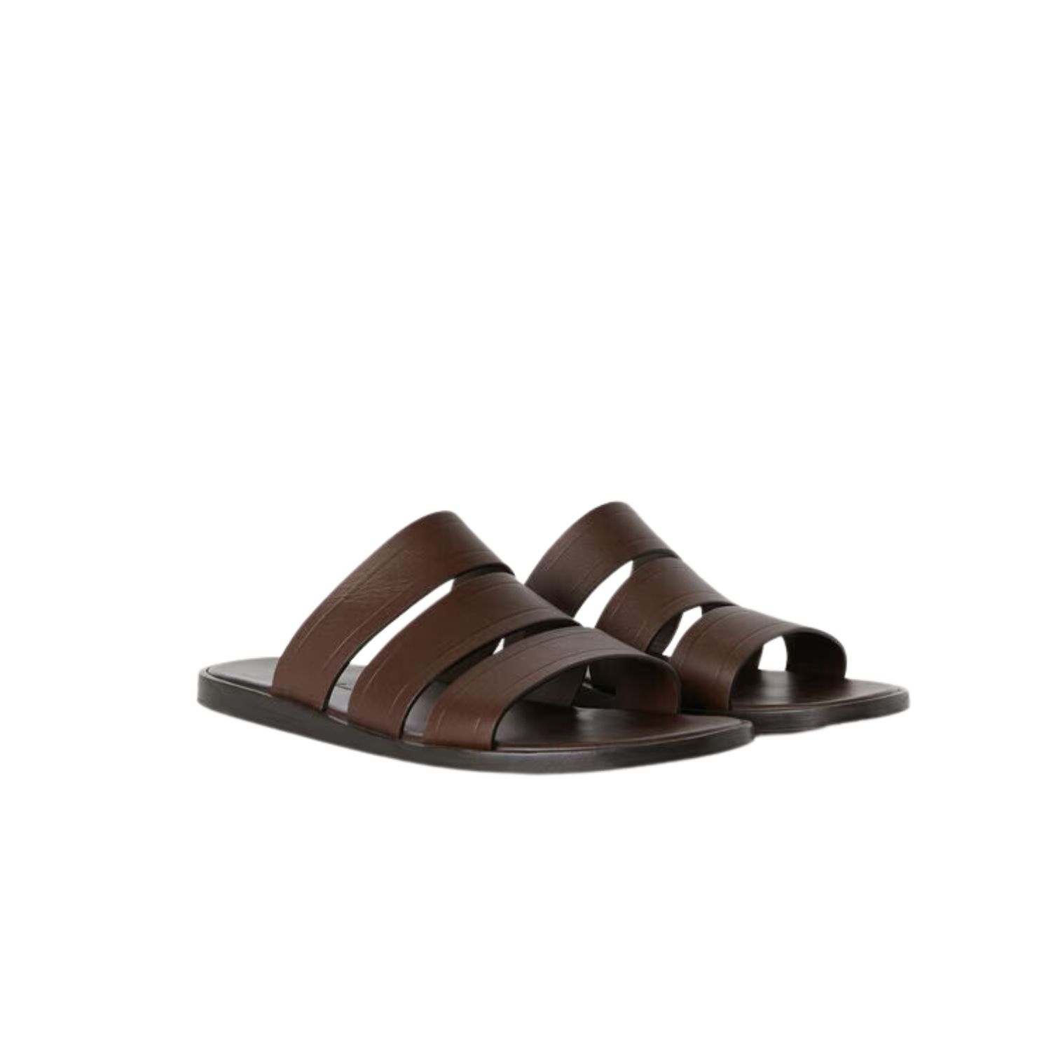 L0r0 P1ana Naha Sandal Dark Brown For Men FAN8776