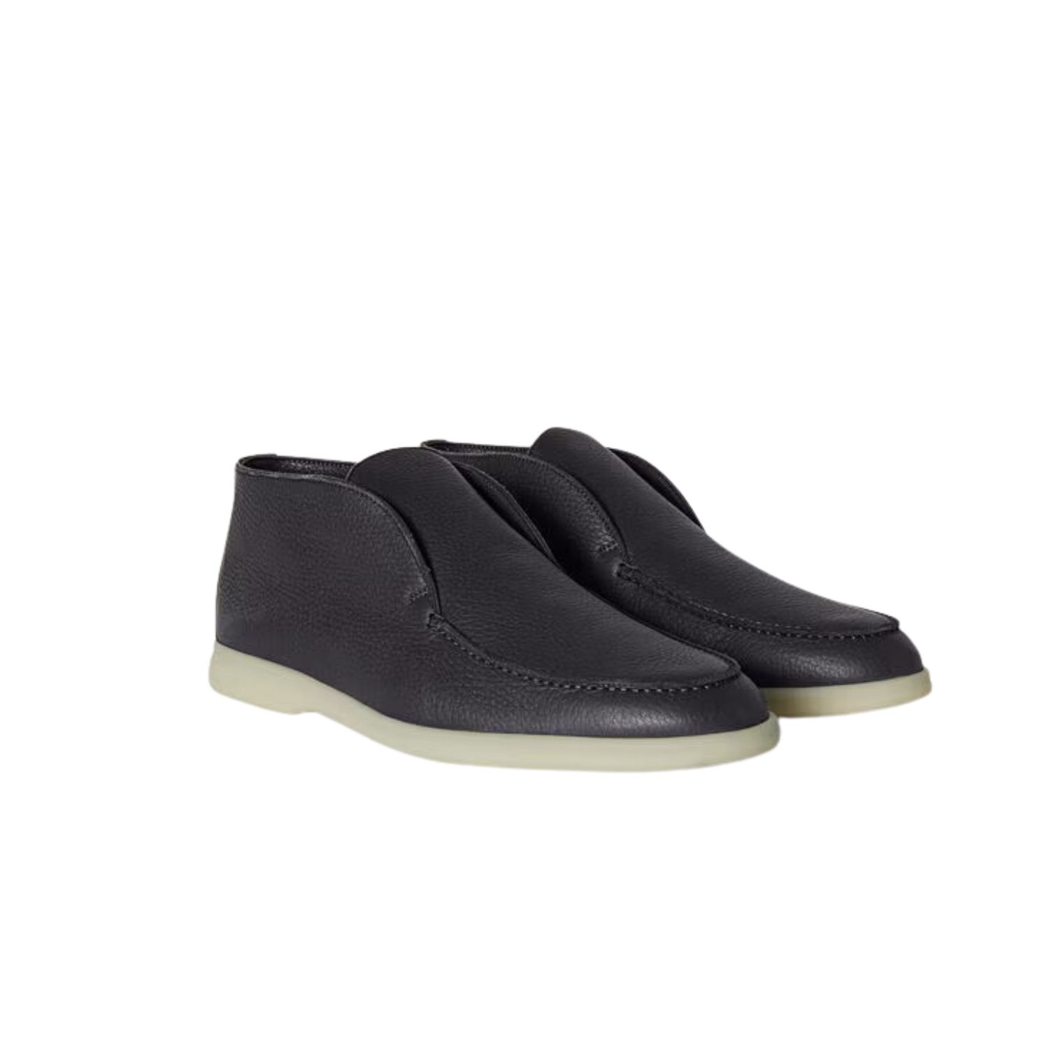 L0r0 P1ana Open Walk Ankle Boots Black For Men FAI3276