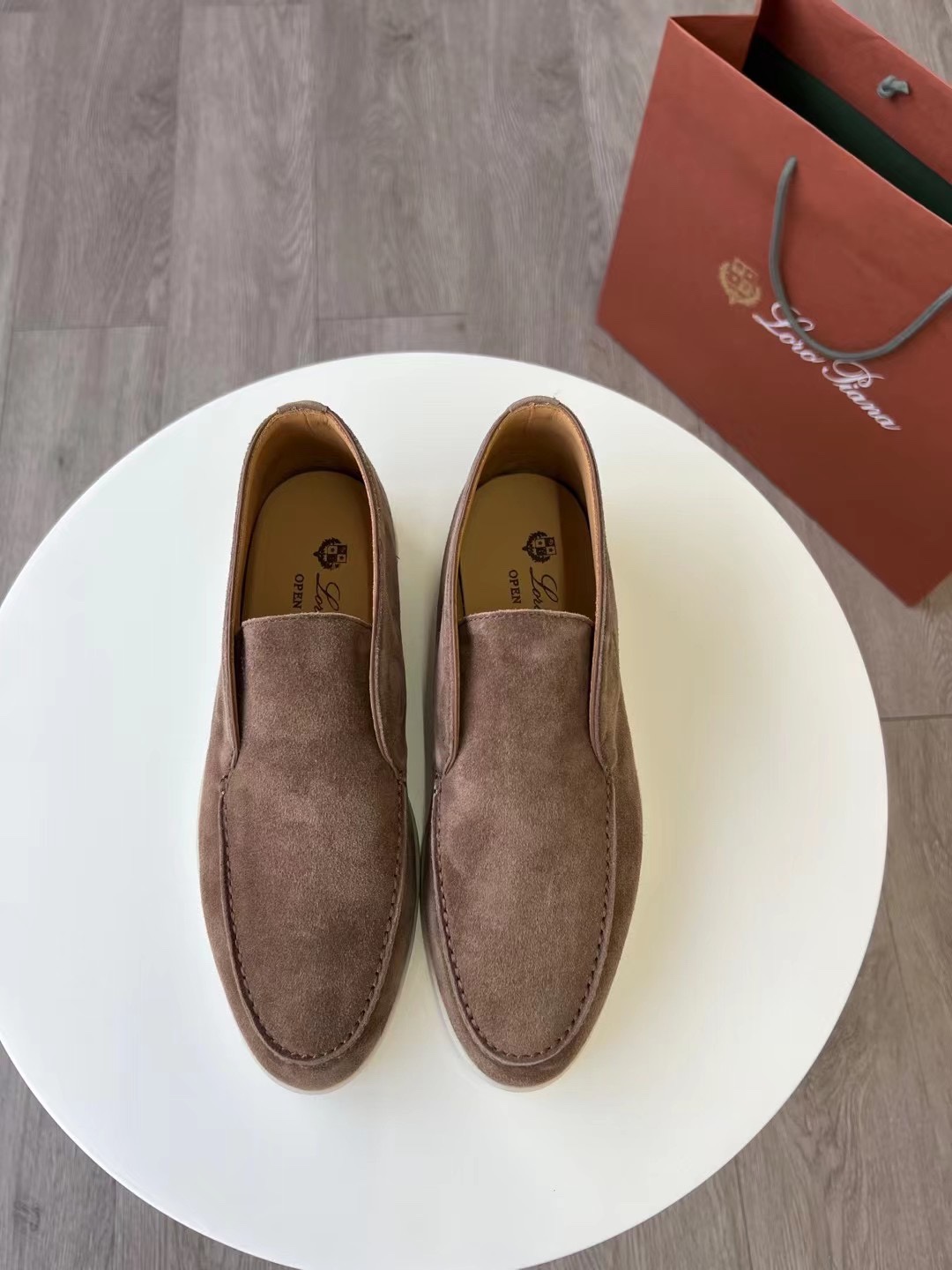 L0r0 P1ana Open Walk Chukka Boots Grey For Men FAI9283