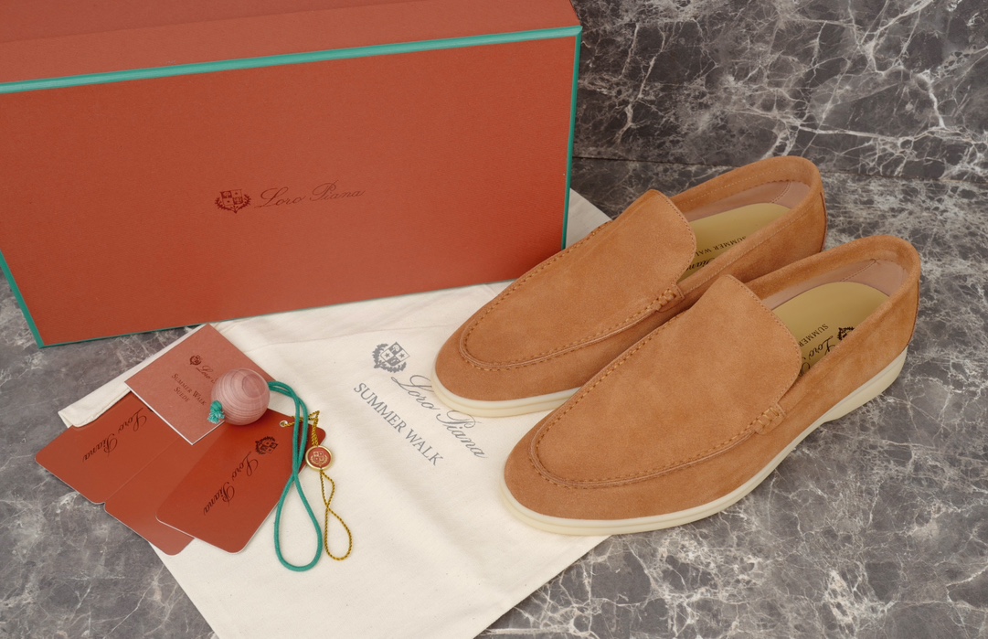 L0r0 P1ana Summer Walk Loafers Brown For Men FAE8124