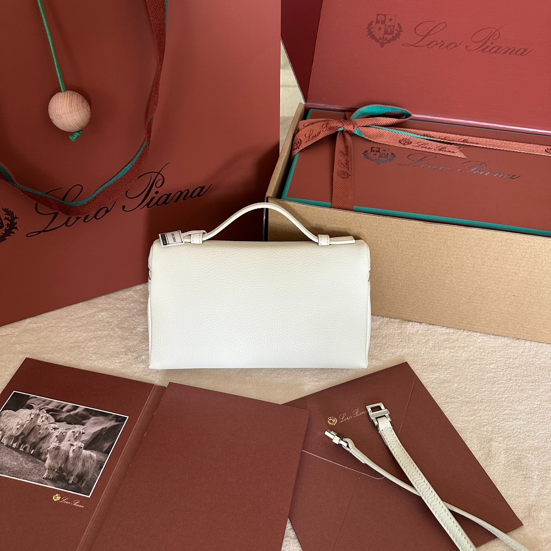 [True-to-ORIGINAL]L0r0 P1ana Extra Pocket L19 Whisper White For Women 7.5in/19cm FAN4045 1615