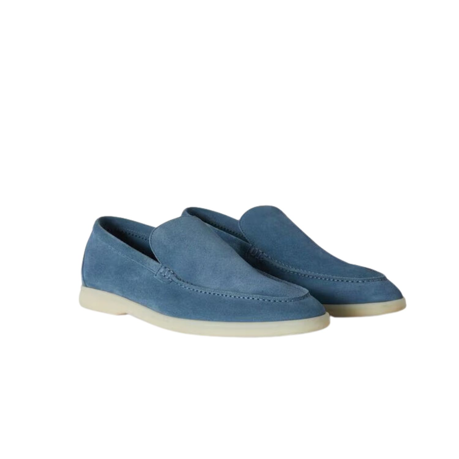 L0r0 P1ana Summer Walk Loafers Blue For Men FAI3276