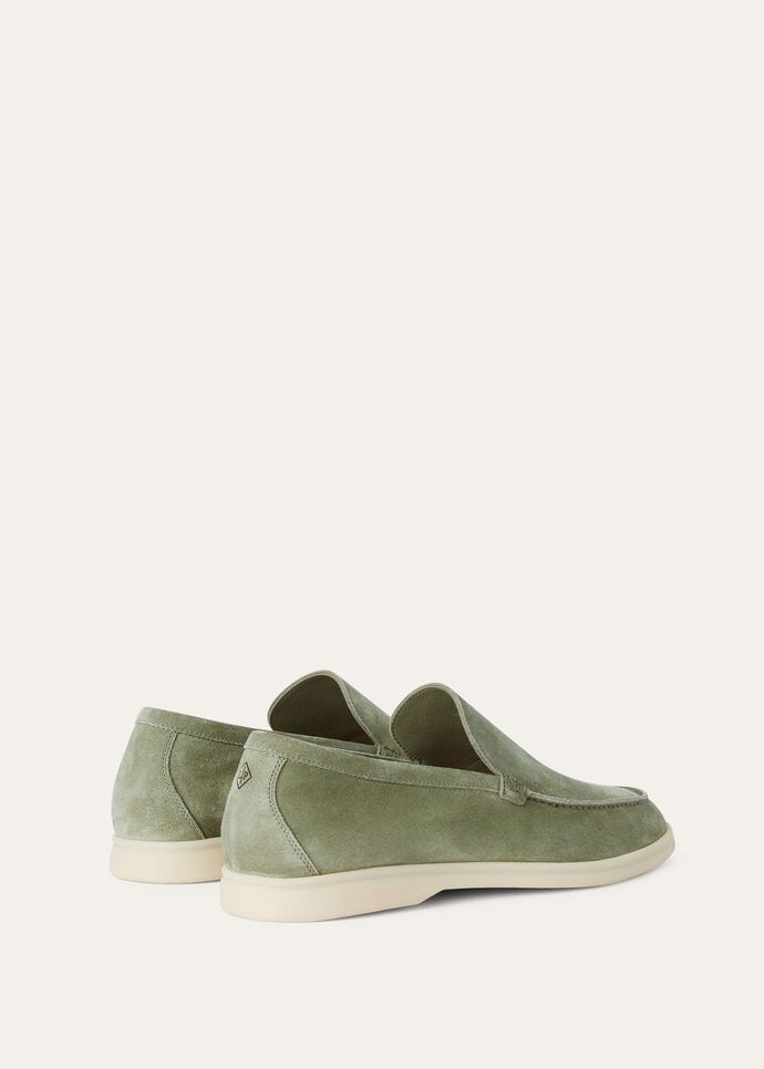 L0r0 P1ana Summer Walk Loafers Green For Men FAI3276