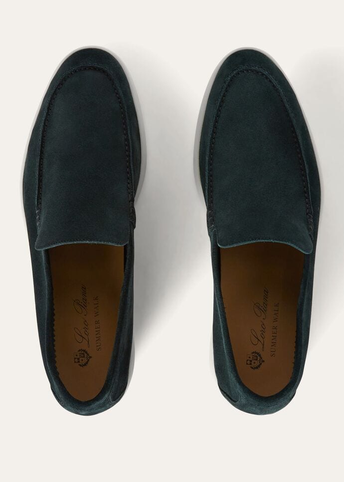 L0r0 P1ana Summer Walk Loafers Dark Green For Men FAI3276