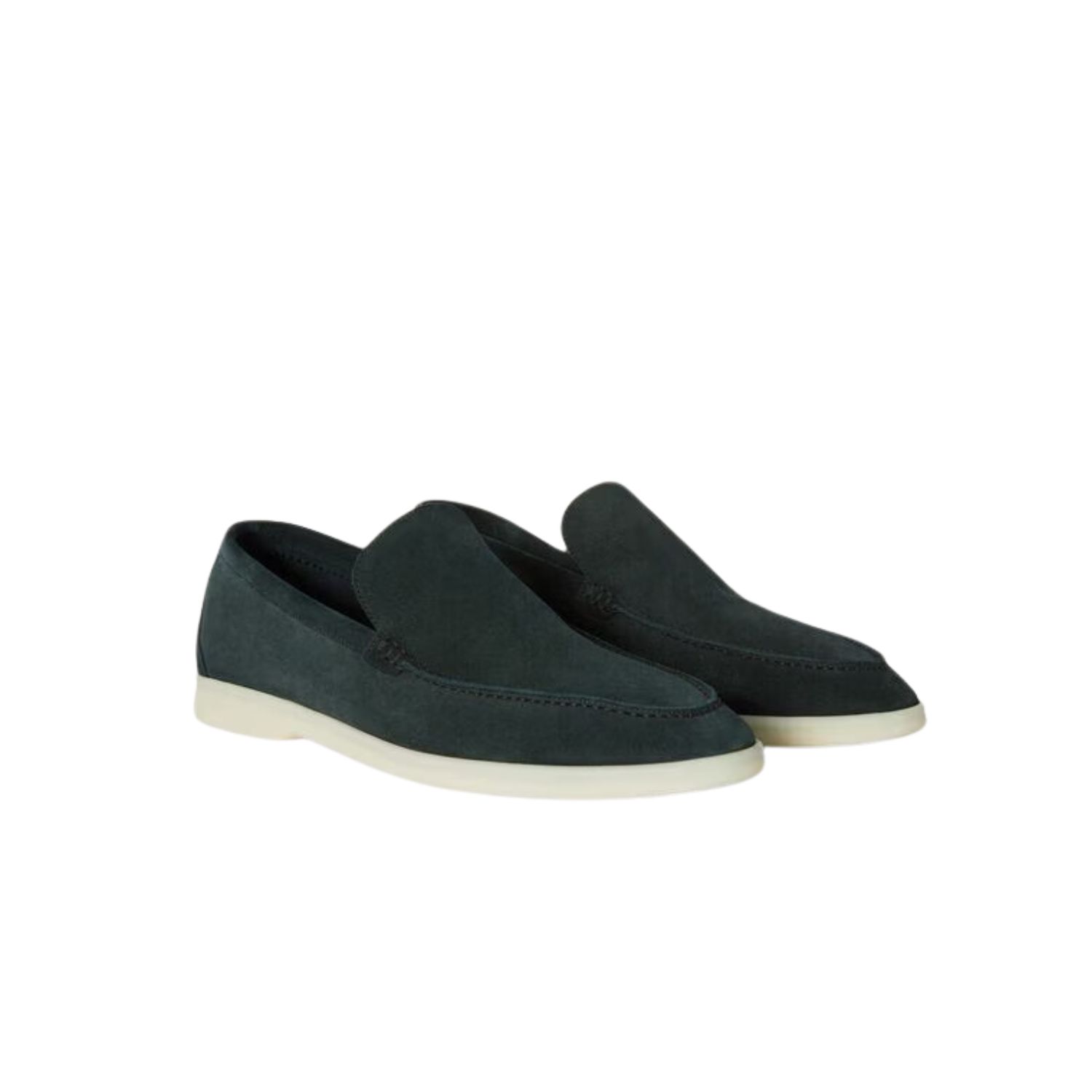 L0r0 P1ana Summer Walk Loafers Dark Green For Men FAI3276