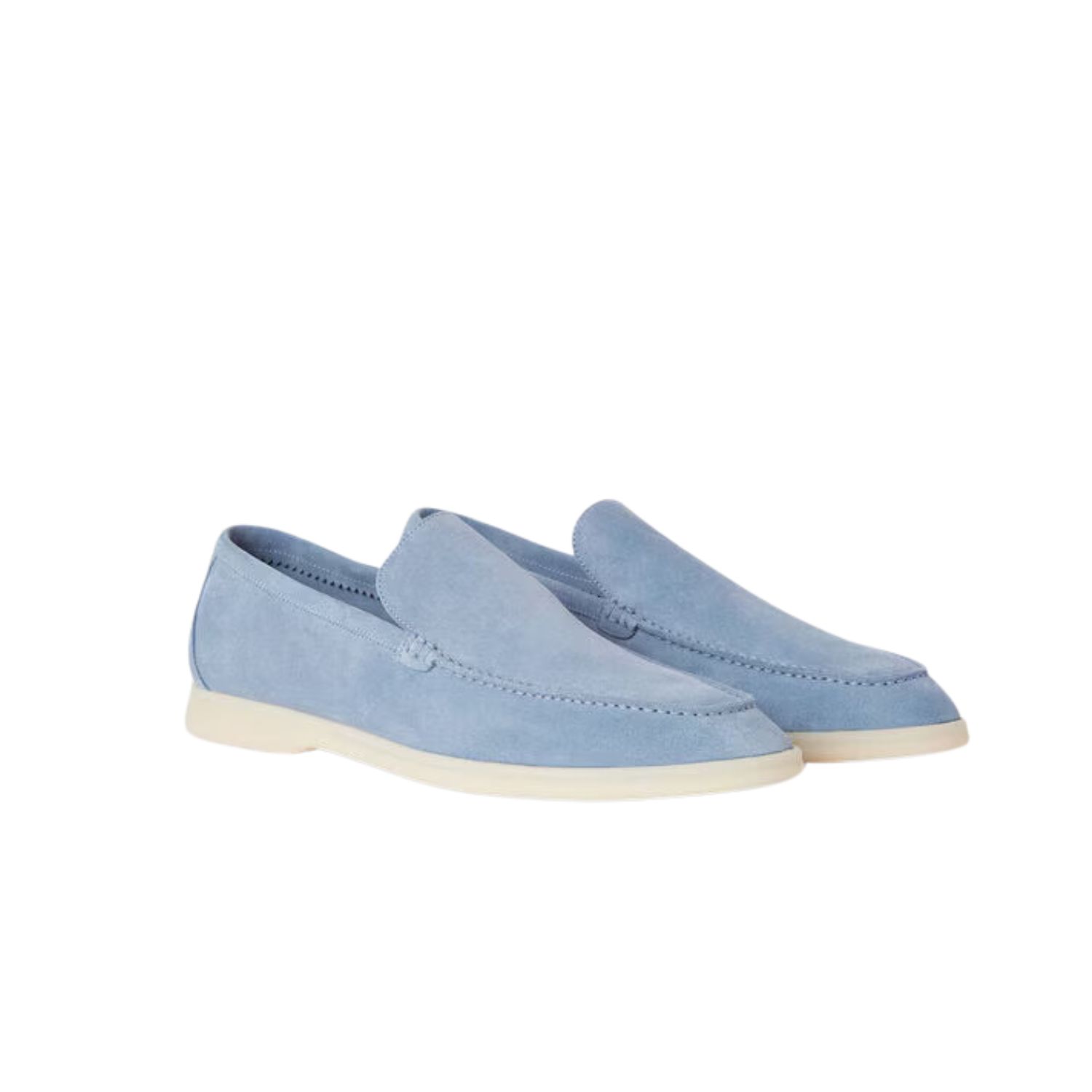 L0r0 P1ana Summer Walk Loafers Blue For Men FAI3276
