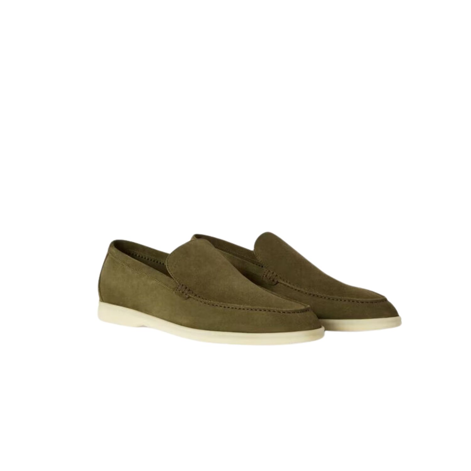 L0r0 P1ana Summer Walk Loafers Green For Men FAI3276