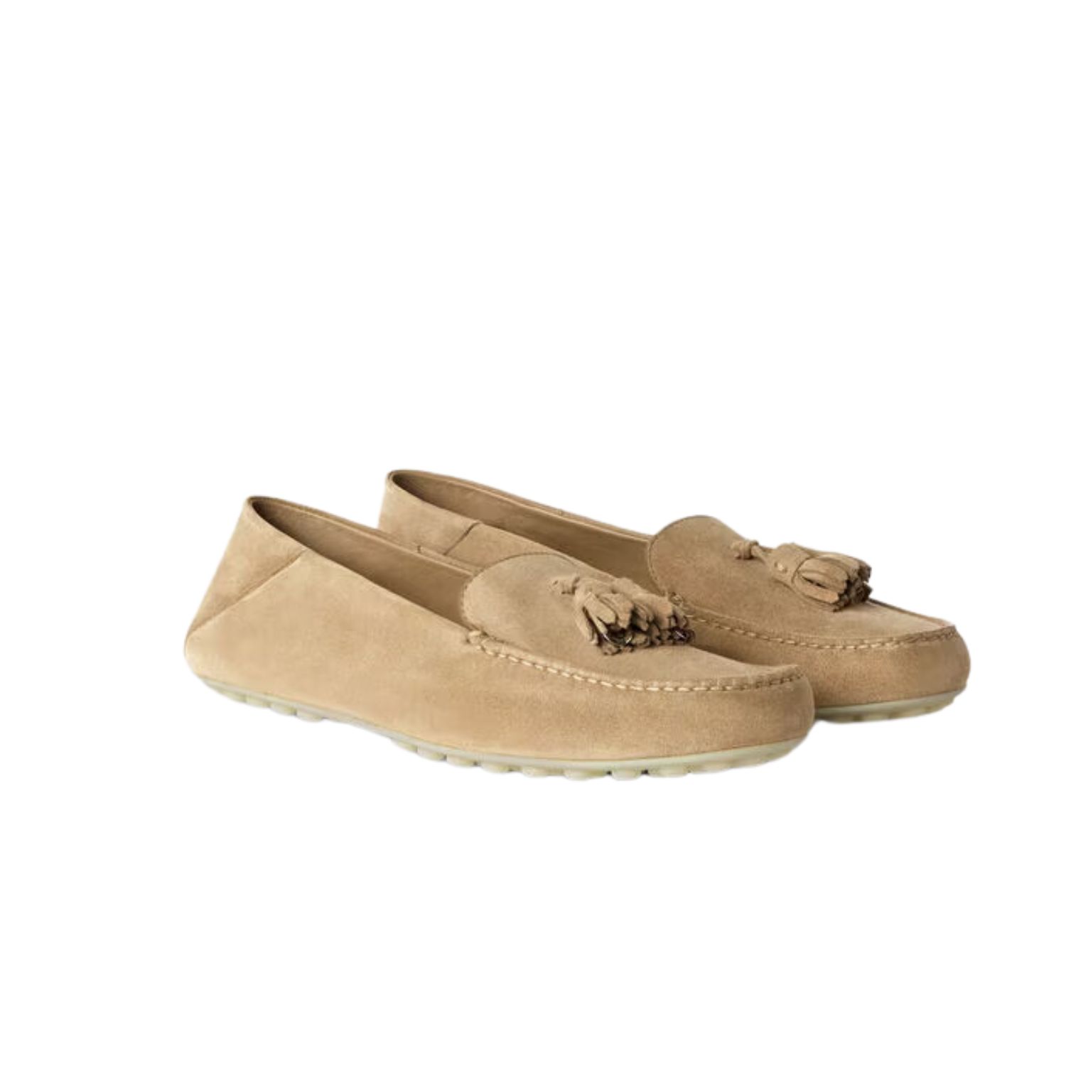 L0r0 P1ana Dot Sole Walk Loafers Cashew Butter For Women – FAN0109 D846