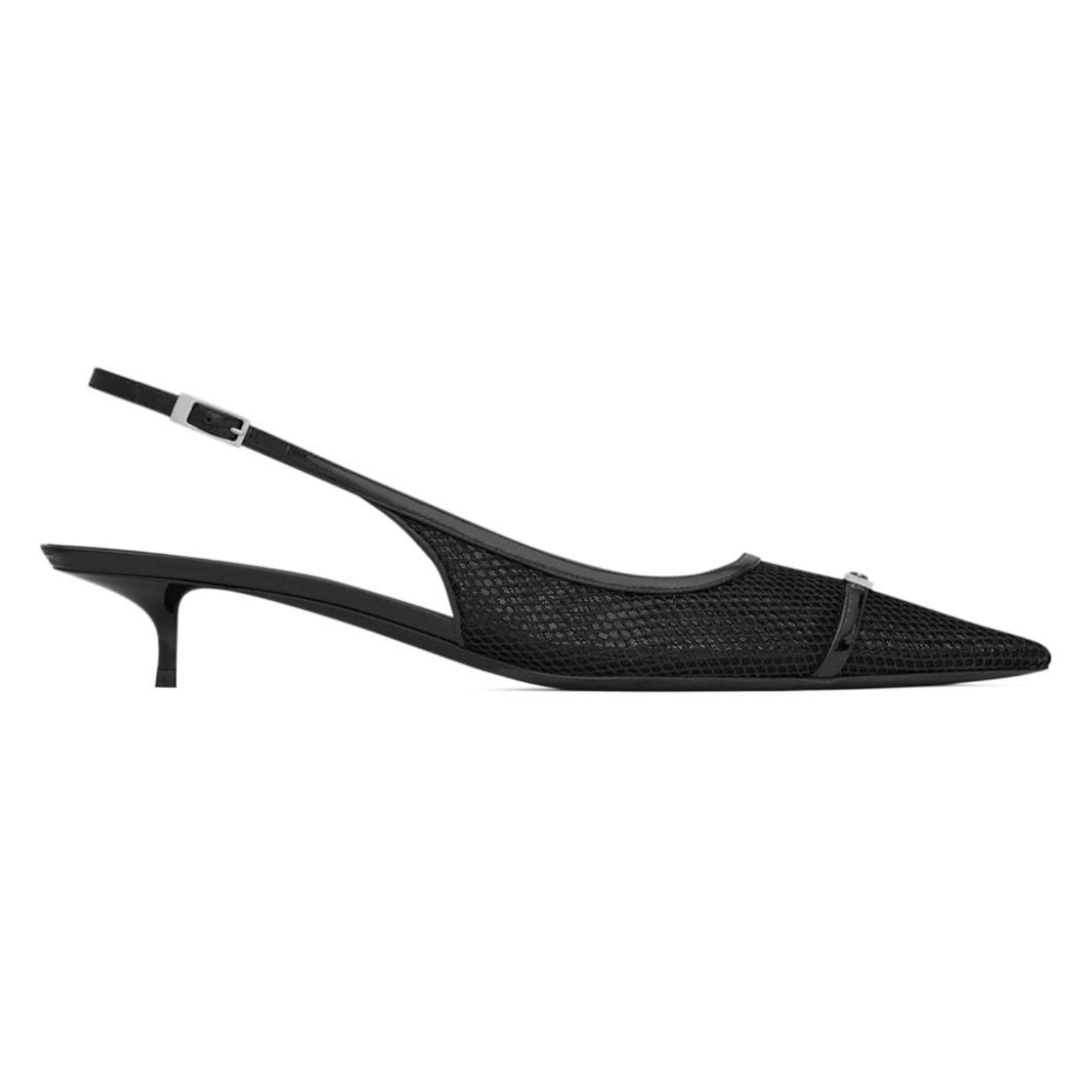 Sa1nt Lau*nt Slingback Mesh Pumps Black For Women 763171AACSW1000