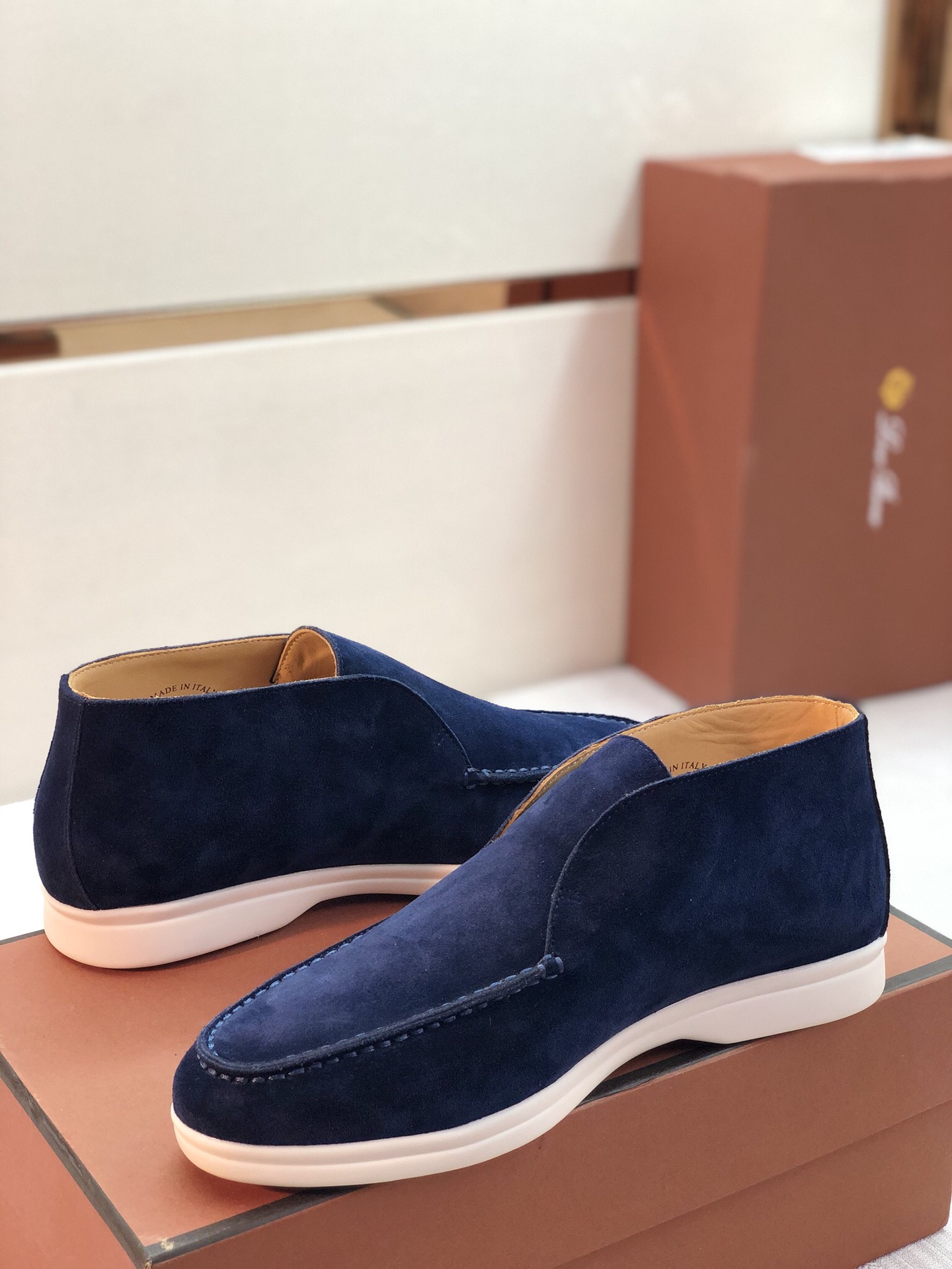 L0r0 P1ana Open Walk Boots Argo Blue Melange For Women – FAE9959 W948