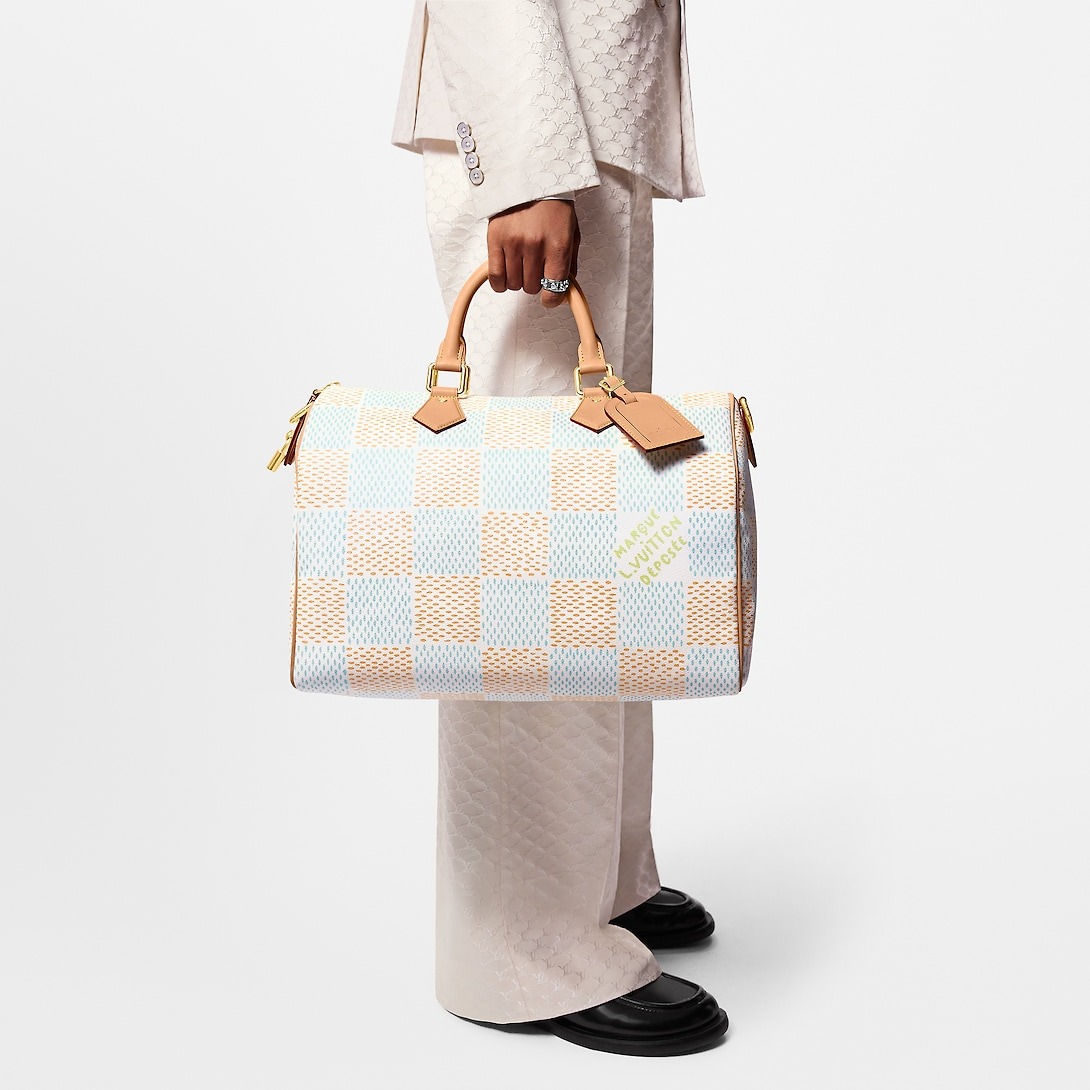 L0vis Vvtt0n Speedy 40 Bandoulière Bag White For Men N40689 15.7in/40cm