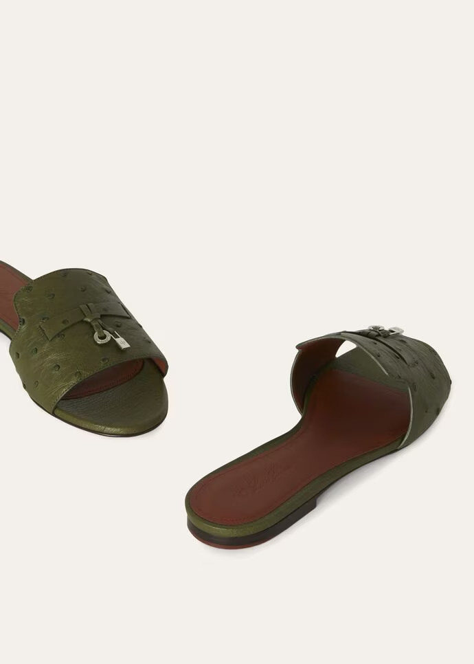 L0r0 P1ana Summer Charms Sandal Dark Lichen Green For Women – FAL0468 50OM