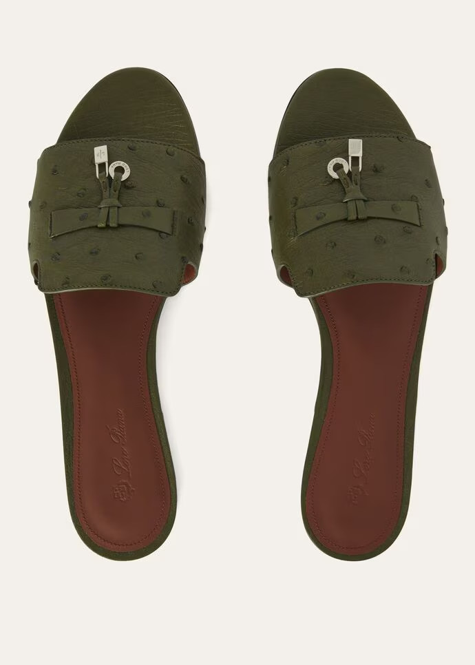 L0r0 P1ana Summer Charms Sandal Dark Lichen Green For Women – FAL0468 50OM