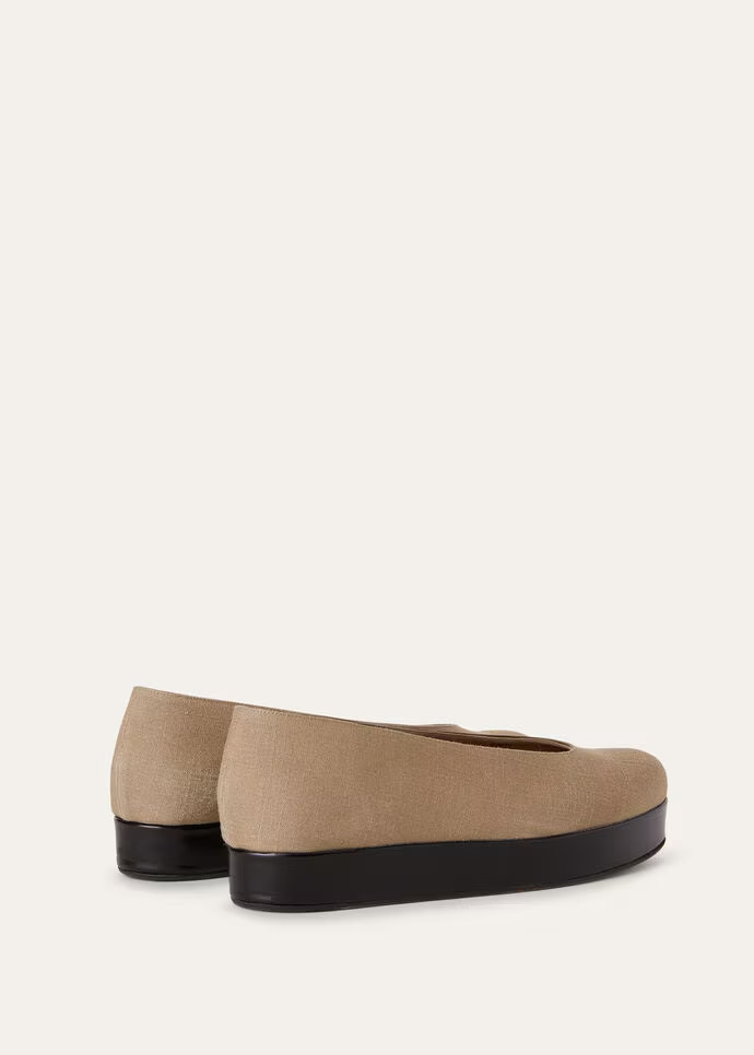 L0r0 P1ana Shima Ballet Flats Mizzle Green For Women – FAO1294 50WI