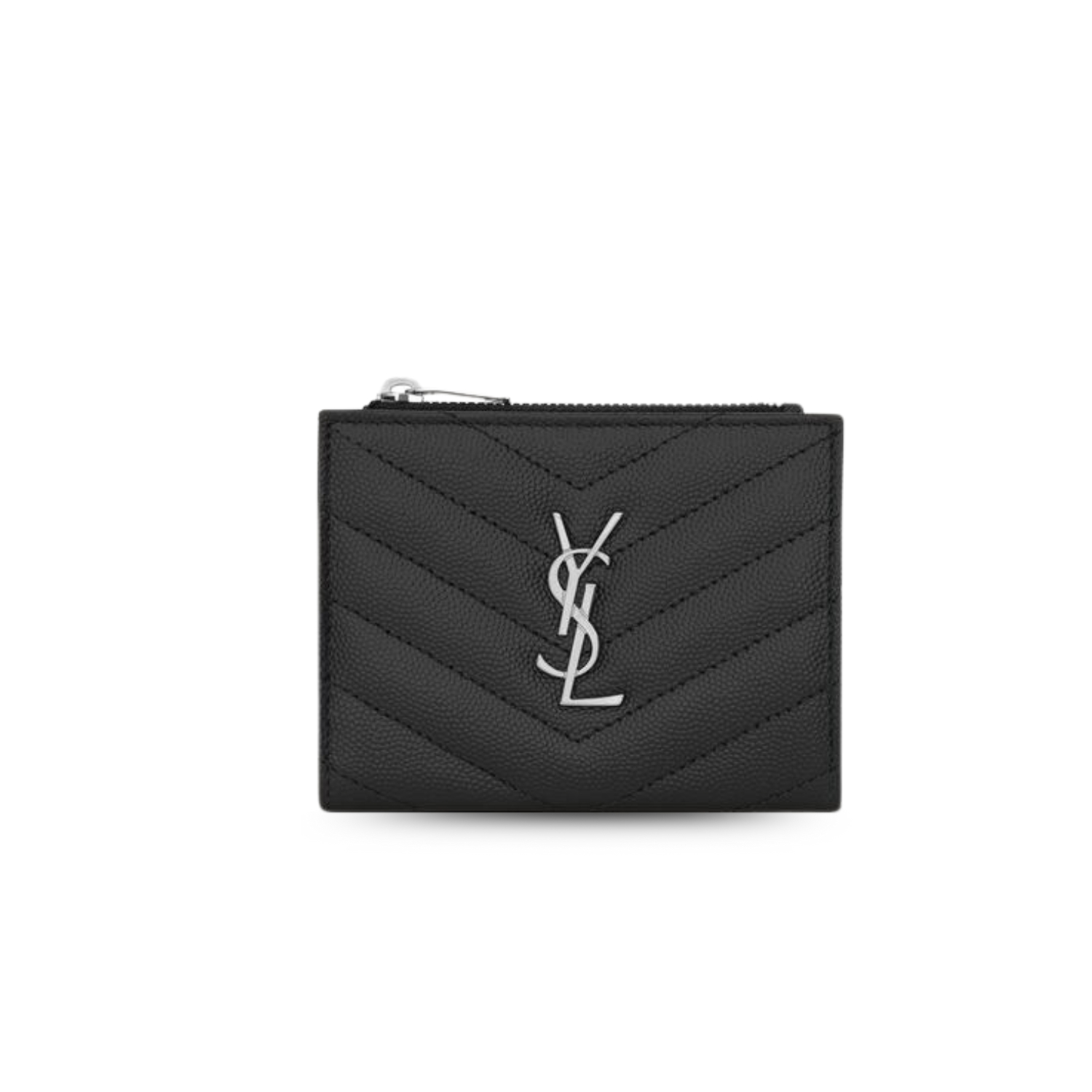 Sa1nt Lau*nt Cassandre Matelaseé Bi-Fold Wallet Black For Women 4.1in/10.5cm 575879BOW021000 Y51