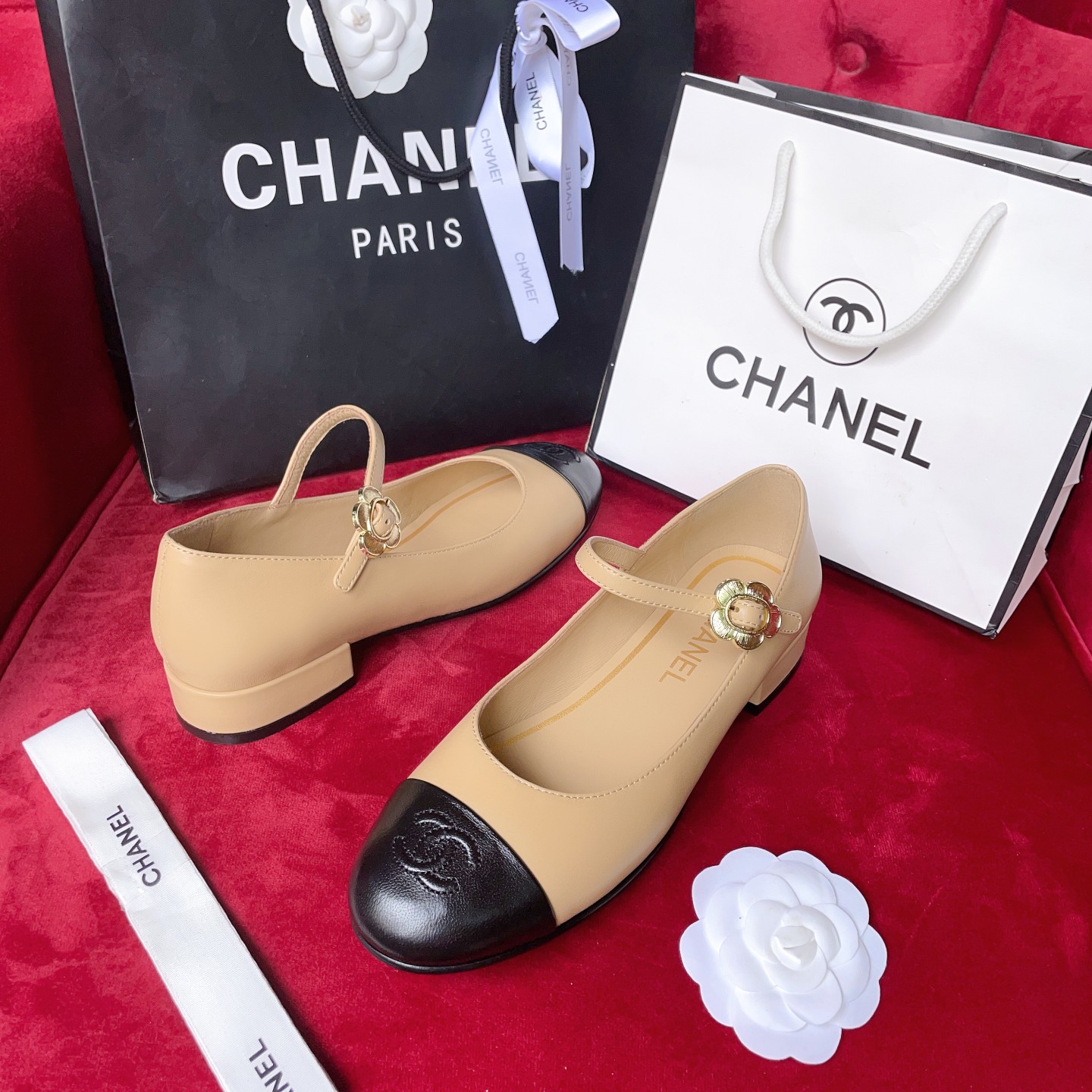 Ch**el Pumps Beige For Women