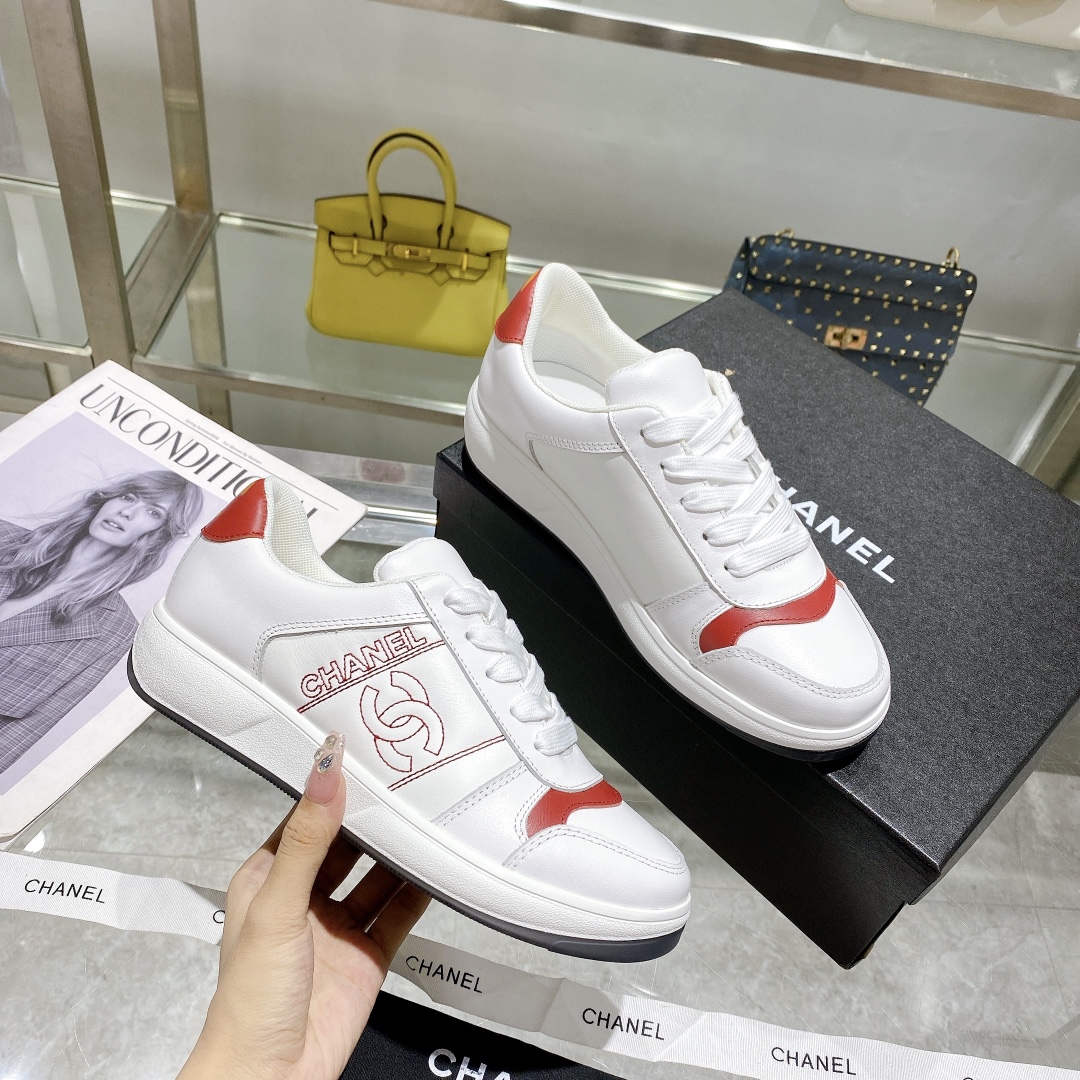 Ch**el Sneakers Red For Women