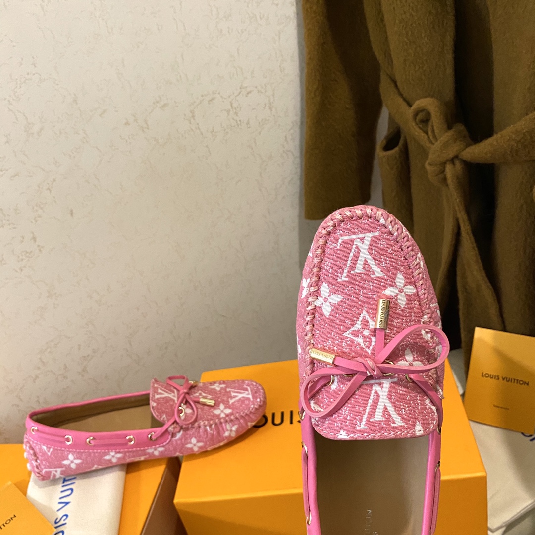 L0vis Vvtt0n Gloria Flat Loafer Pink For Women