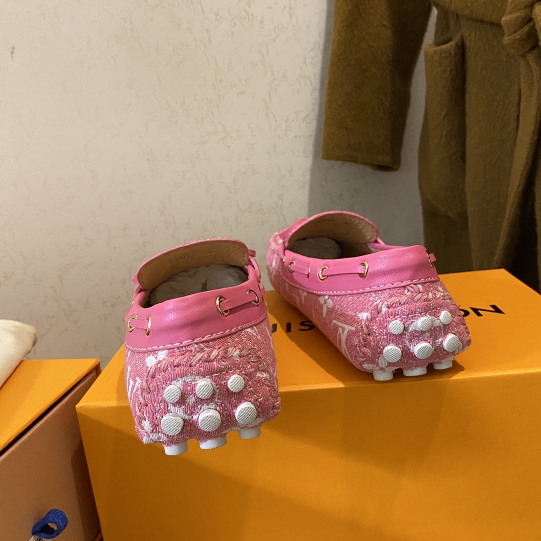 L0vis Vvtt0n Gloria Flat Loafer Pink For Women