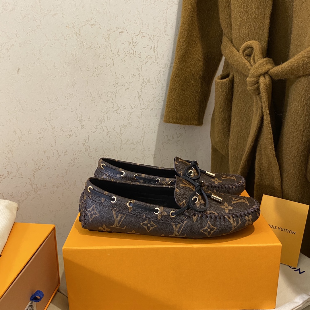 L0vis Vvtt0n Gloria Flat Loafer Brown For Women 1A3QO6