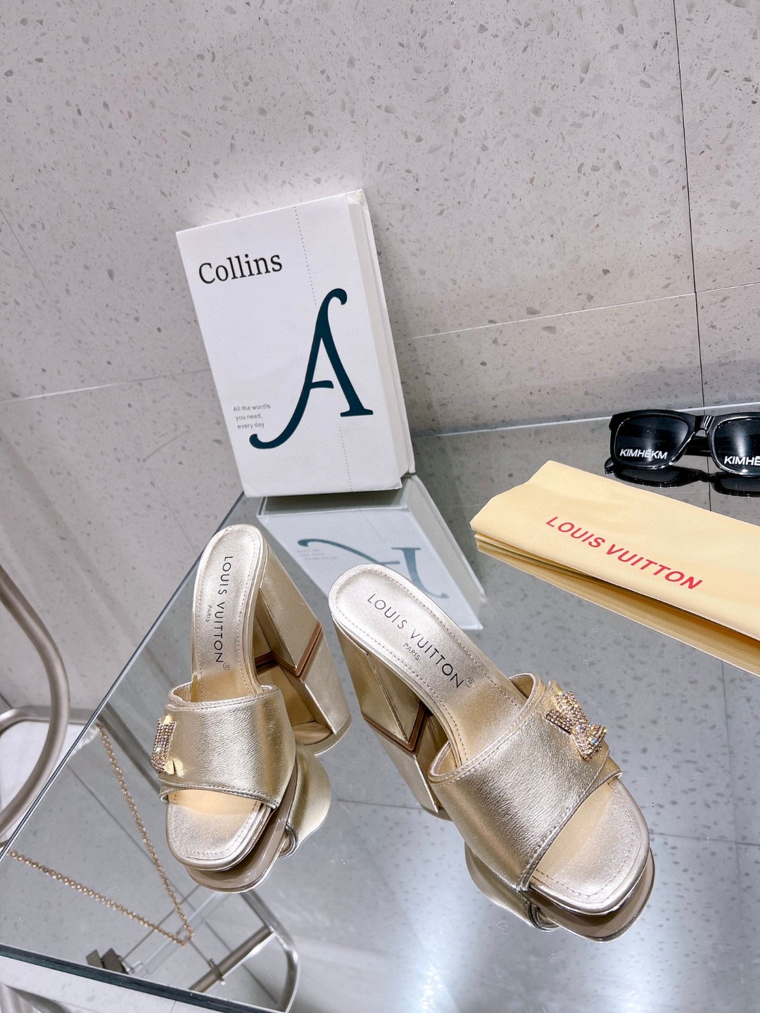 L0vis Vvtt0n Shake Mule Gold For Women