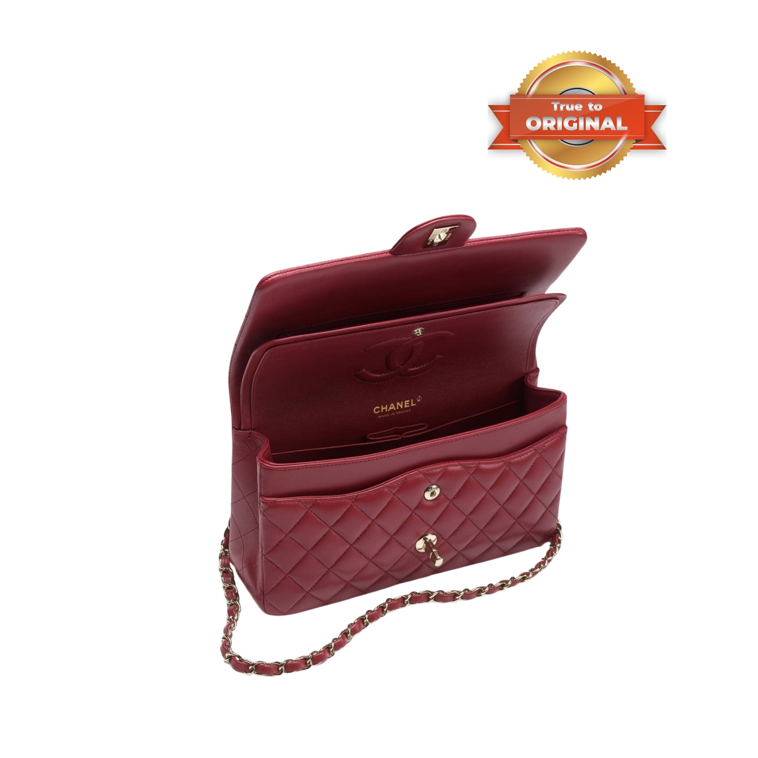 [True-to-ORIGINAL] Ch**el Classic 11.12 Handbag Burgundy For Women 9.9in/25.5cm A01112 Y04059 NZV44