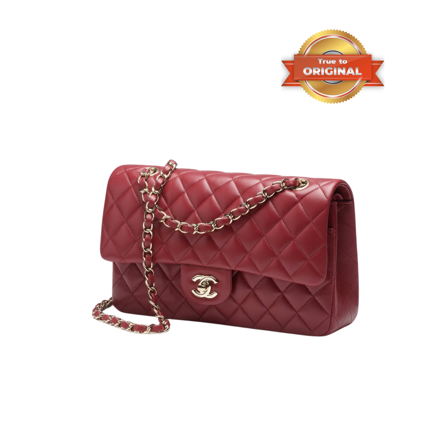 [True-to-ORIGINAL] Ch**el Classic 11.12 Handbag Burgundy For Women 9.9in/25.5cm A01112 Y04059 NZV44