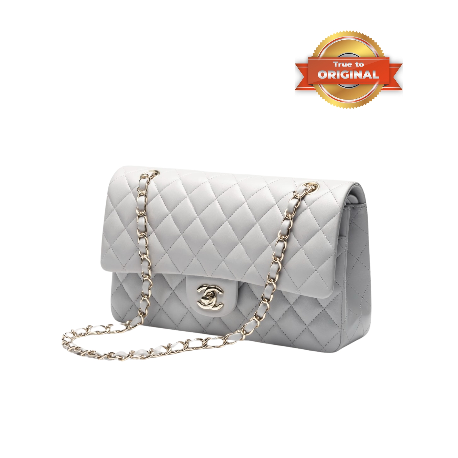 [True-to-ORIGINAL] Ch**el Classic 11.12 Handbag Gray For Women 9.9in/25.5cm A01112 Y04059 NZV46