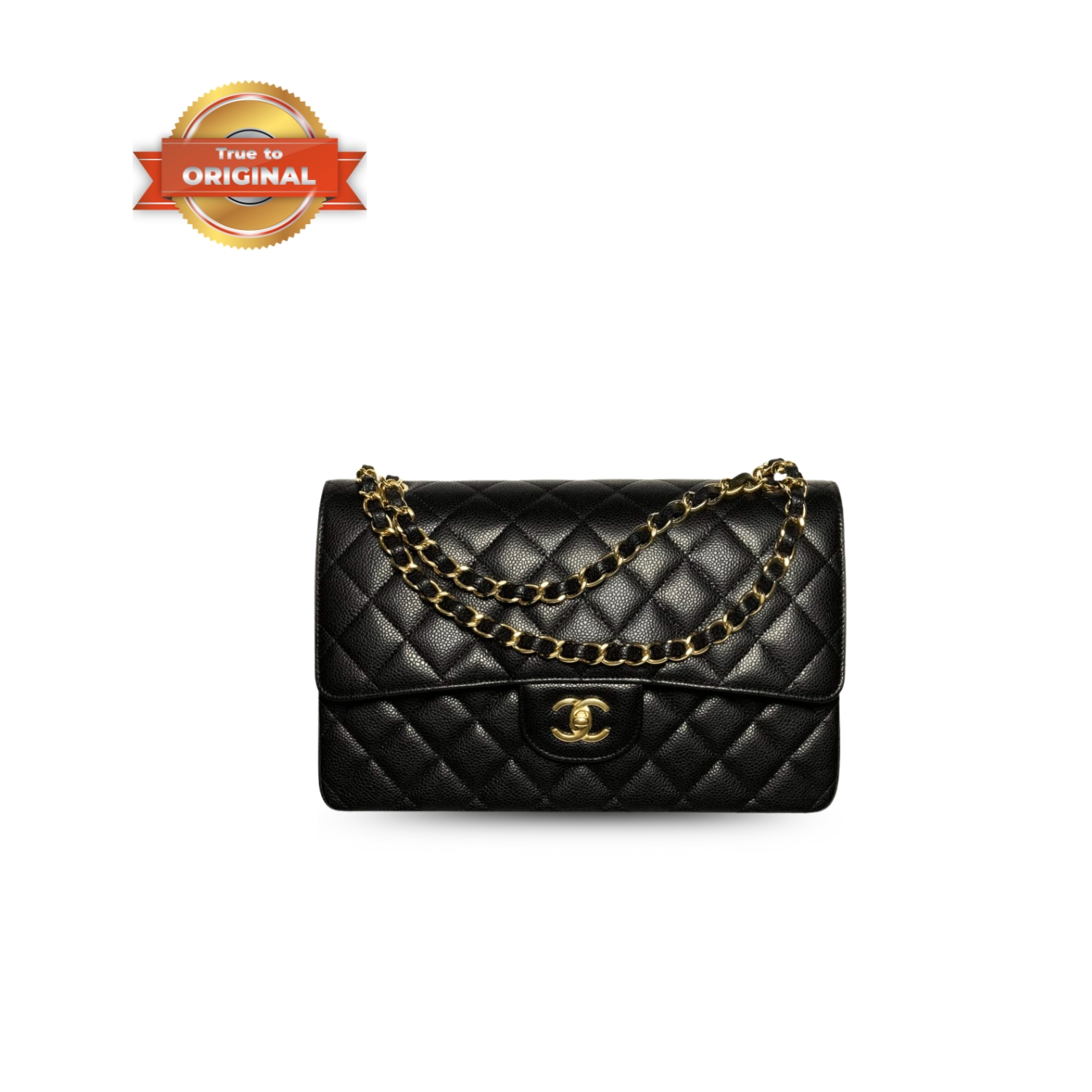 [True-to-ORIGINAL] Ch**el Large Classic Handbag Black For Women 30cm/11.7in A58600 Y01864 C3906