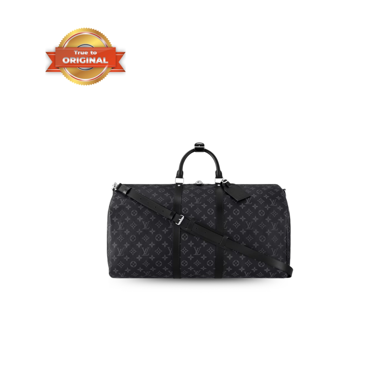[True-to-ORIGINAL] L0vis Vvtt0n Keepall Bandoulière 55 Bag Monogram Eclipse Black 55cm/21.7in M40605
