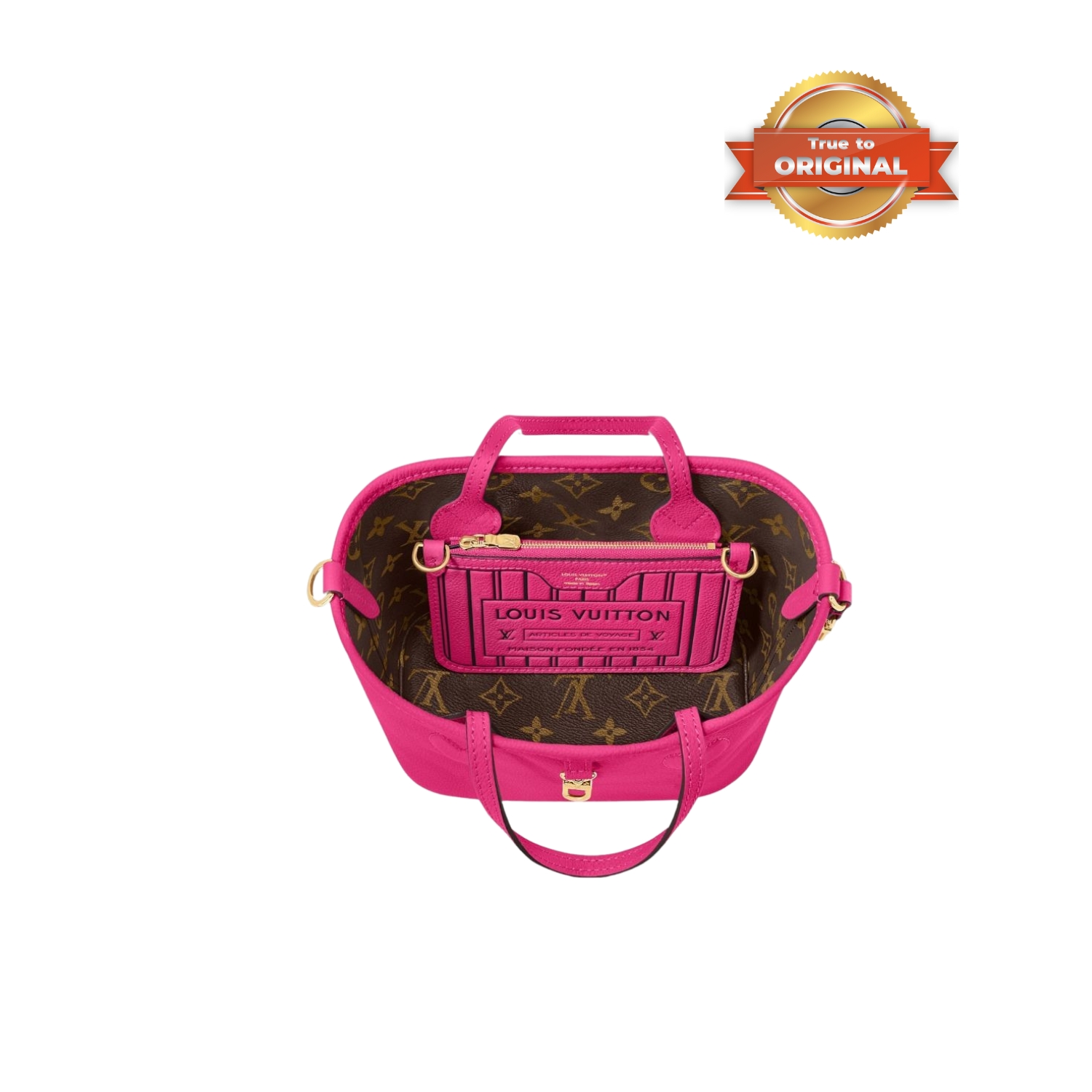 [True-to-ORIGINAL] L0vis Vvtt0n Neverfull Bandoulière Inside Out BB Rose For Women 24cm/9.4in – M12106