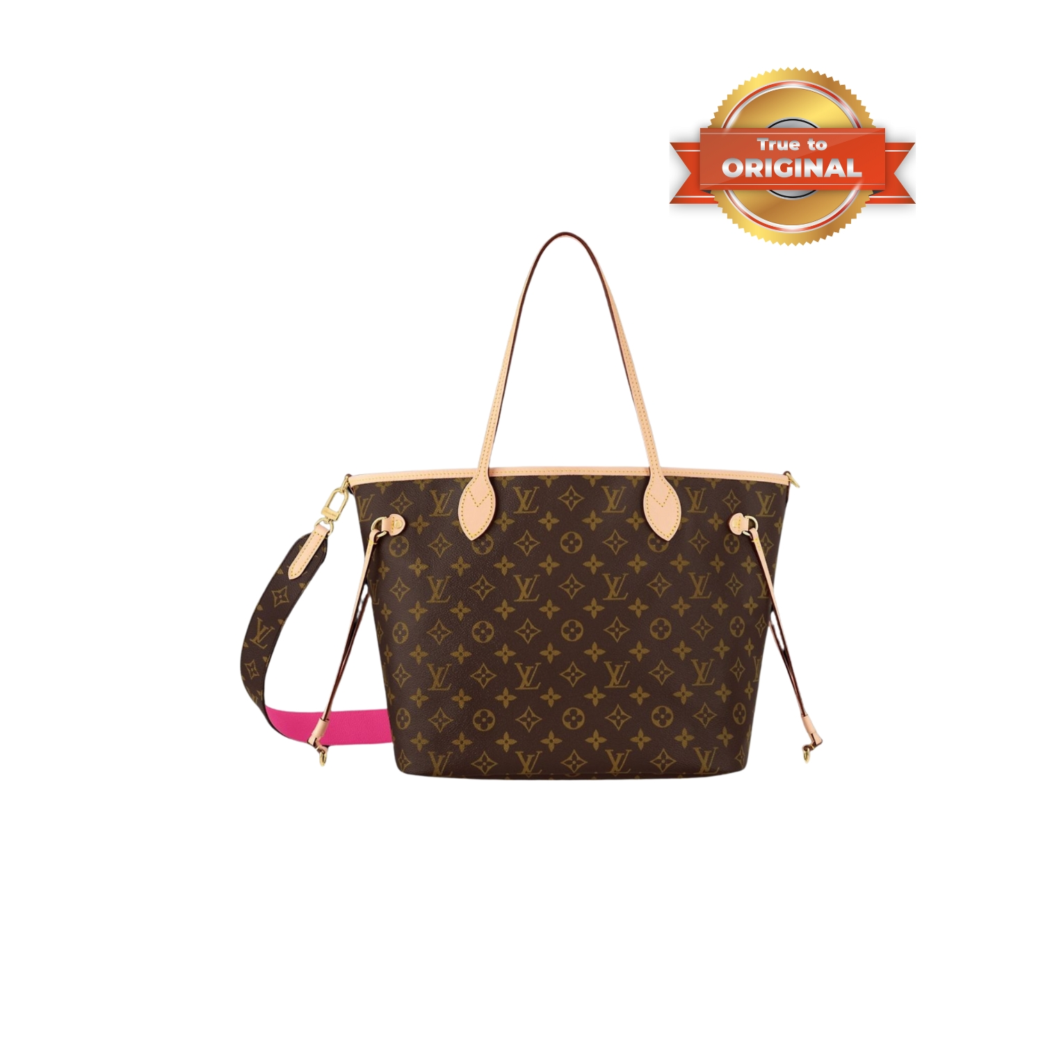 [True-to-ORIGINAL] L0vis Vvtt0n Neverfull Bandoulière Inside Out MM Rose For Women 31cm/12.2in M12257