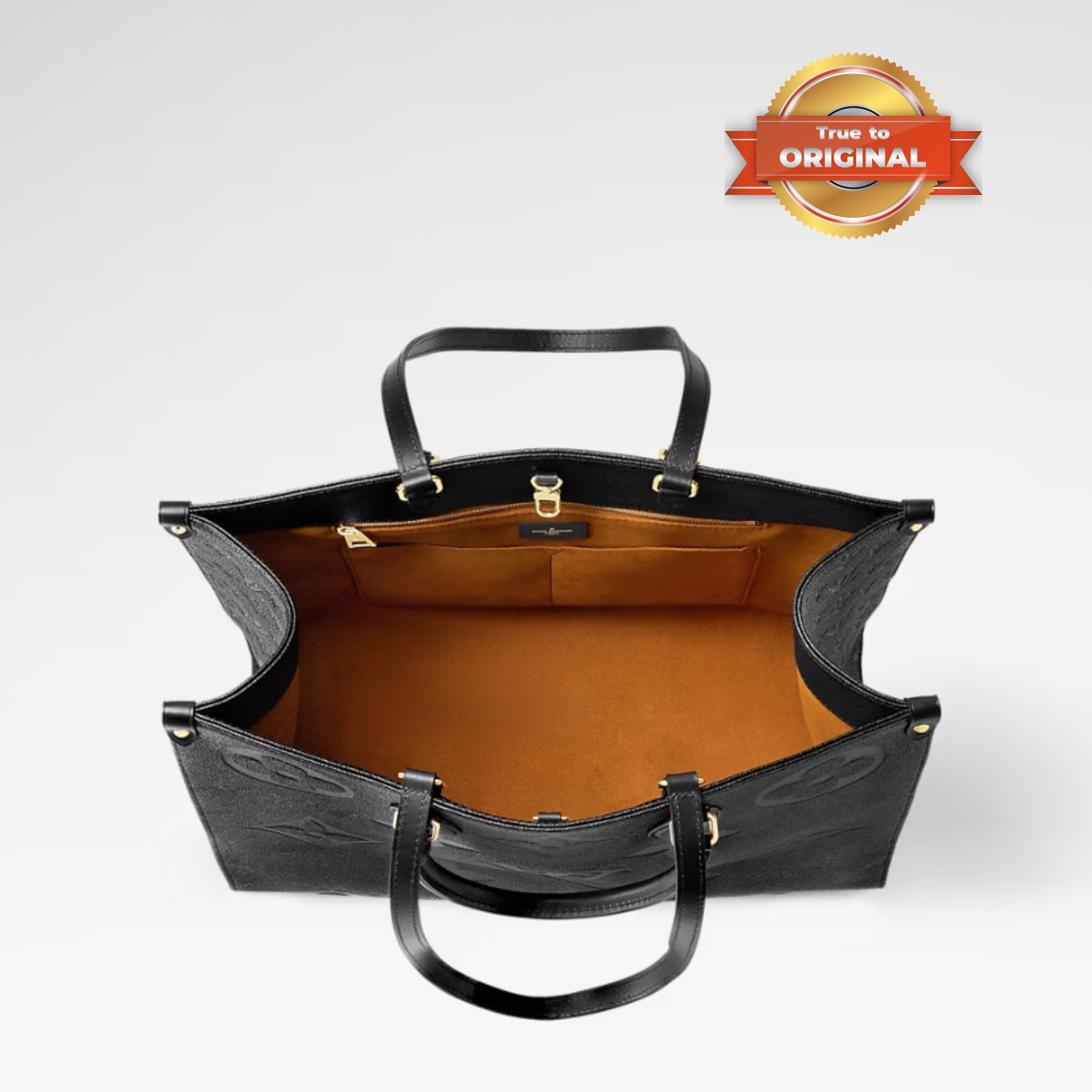 [True-to-ORIGINAL] L0vis Vvtt0n OnTheGo GM Tote Bag Monogram Empreinte Black For Women 41cm/16.1in M44925