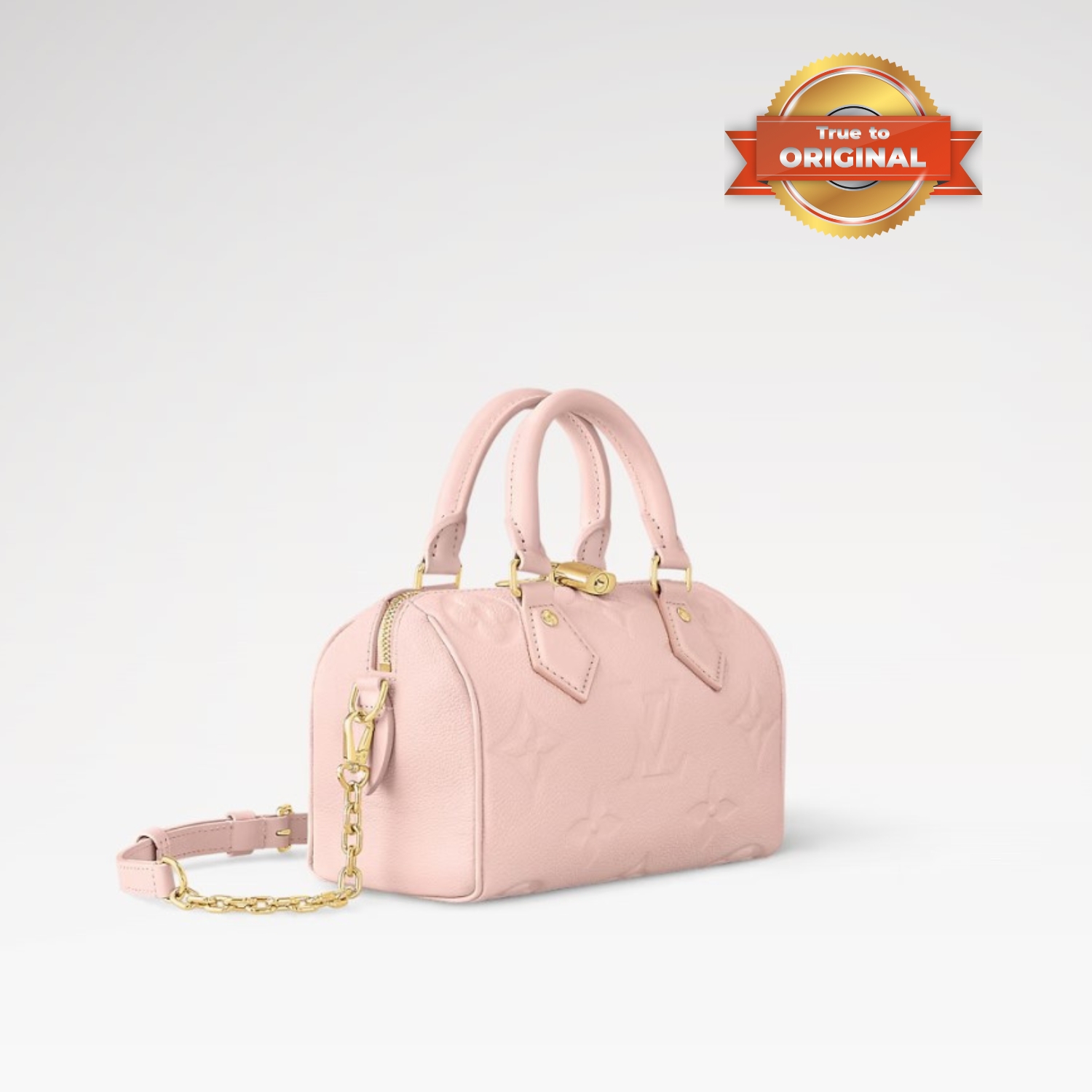 [True-to-ORIGINAL] L0vis Vvtt0n Speedy Bandoulière 20 Monogram Empreinte Opal Pink For Women 20.5cm/8.1in M47136