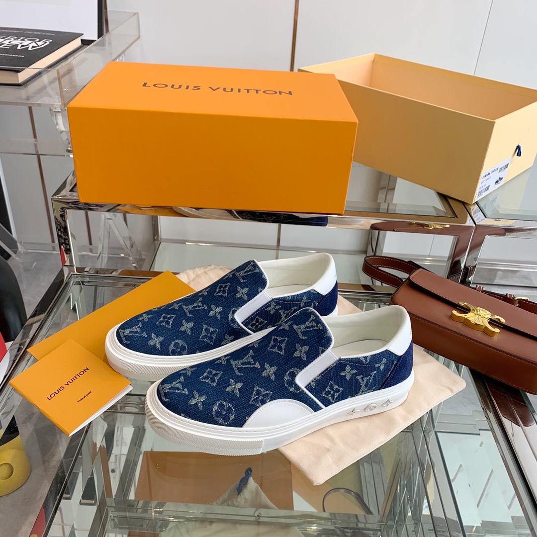 L0vis Vvtt0n Women’s Trocadero Slip On Blue For Women LV